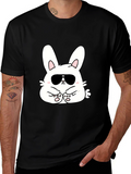 Cool Bunny T-Shirt - Black Cotton Blend