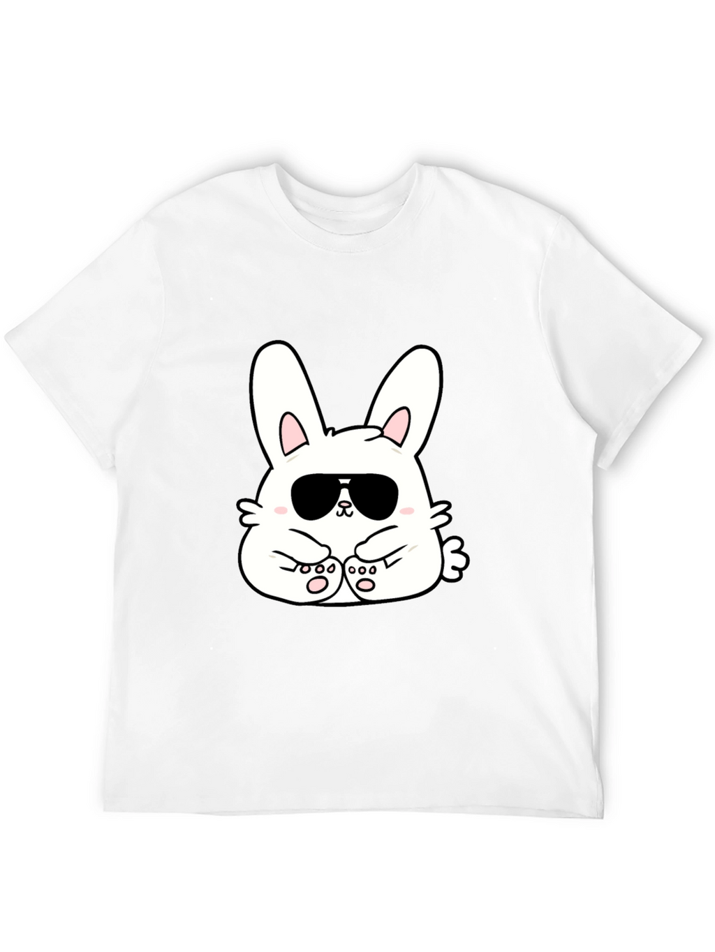 Cool Bunny T-Shirt - Black Cotton Blend