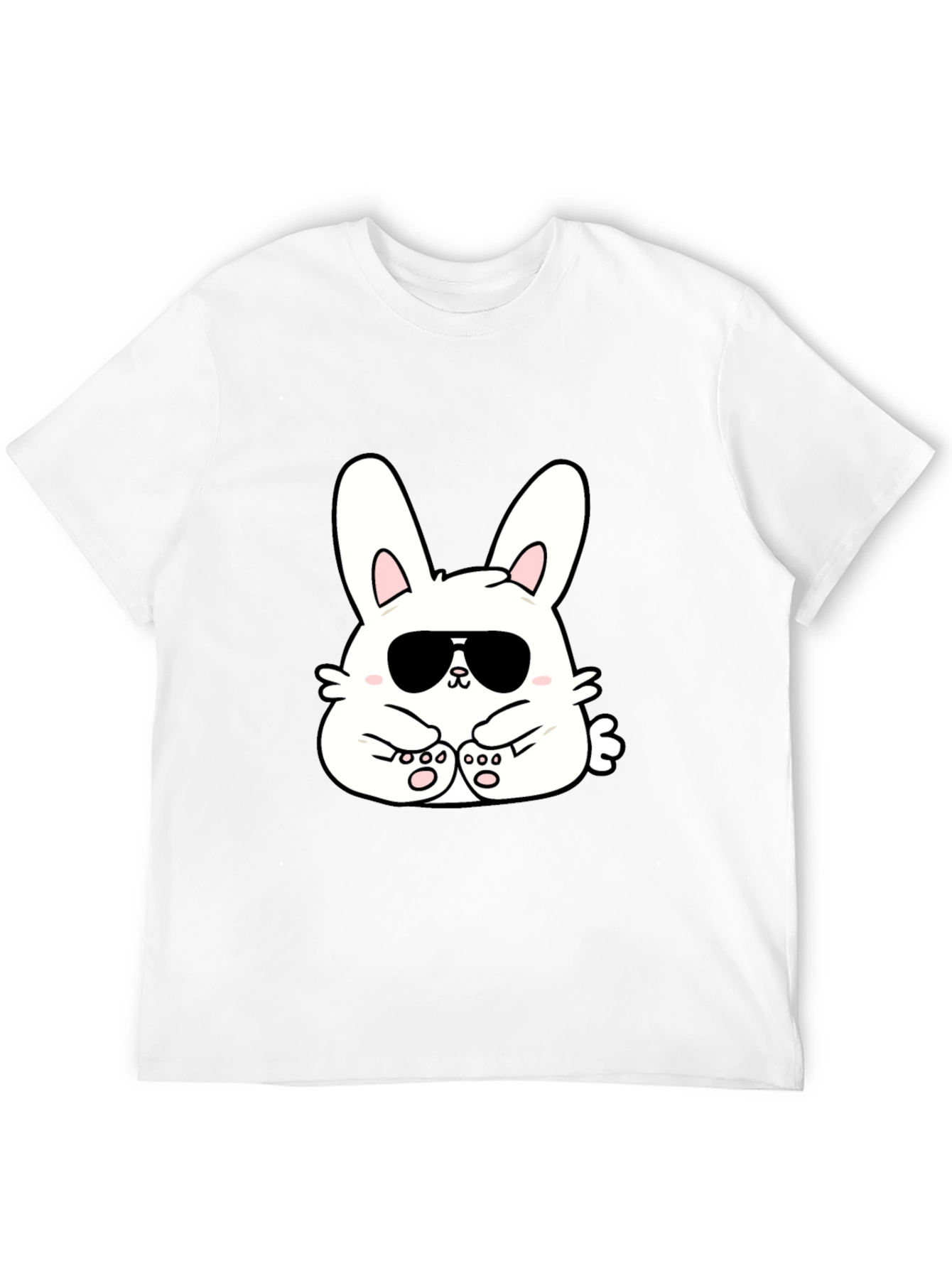 Cool Bunny T-Shirt - Black Cotton Blend