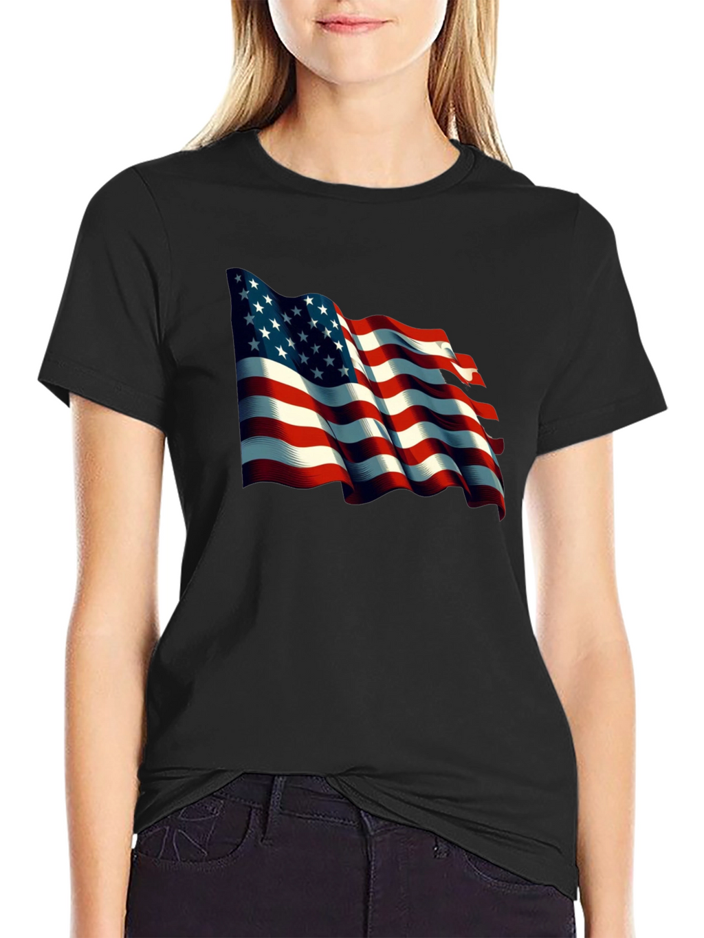 American Flag Graphic T-Shirt Patriotic USA Tee