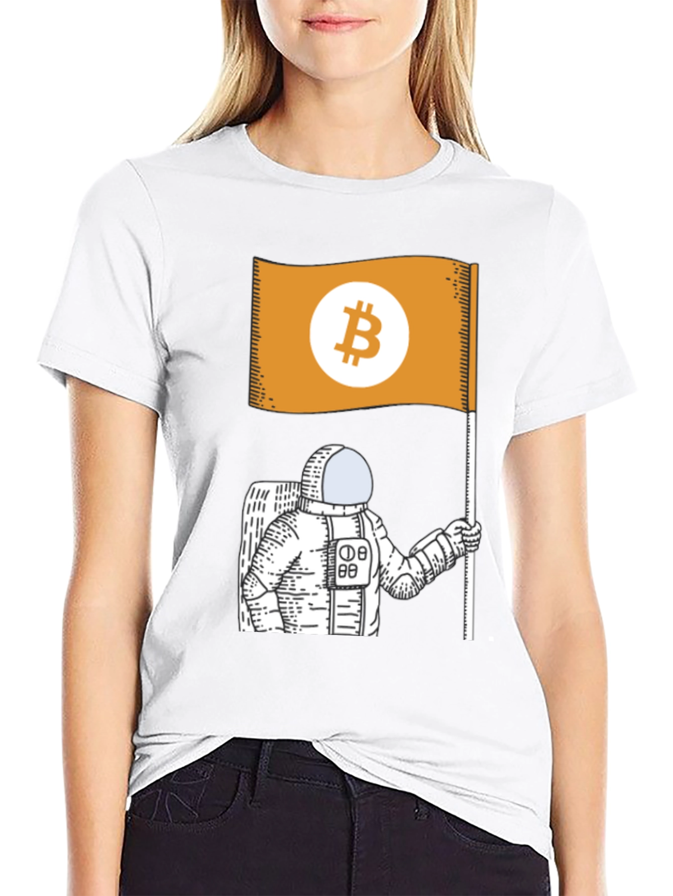 Bitcoin Astronaut T-Shirt - Crypto Design