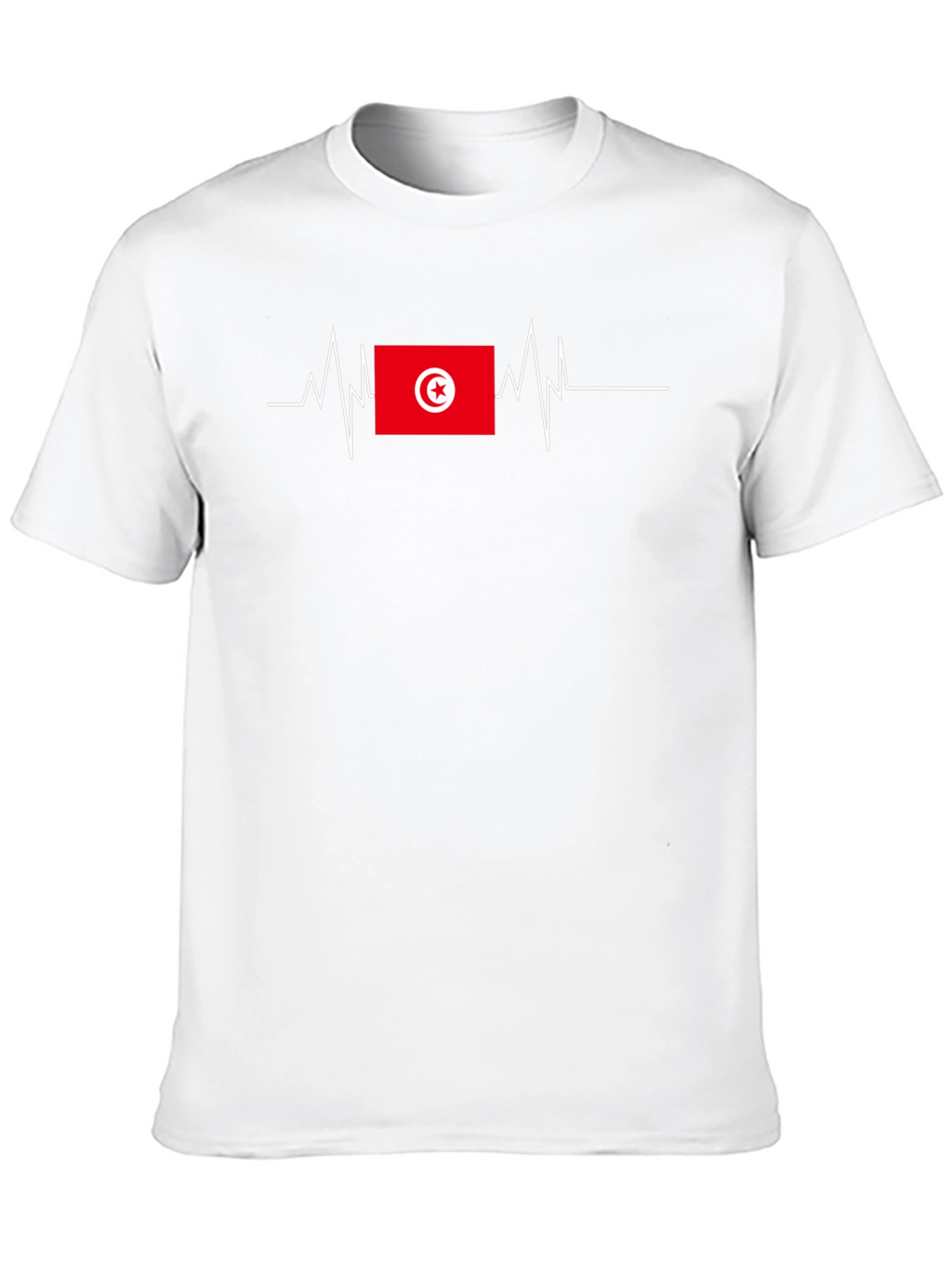 Tunisia Flag Heartbeat T-Shirt