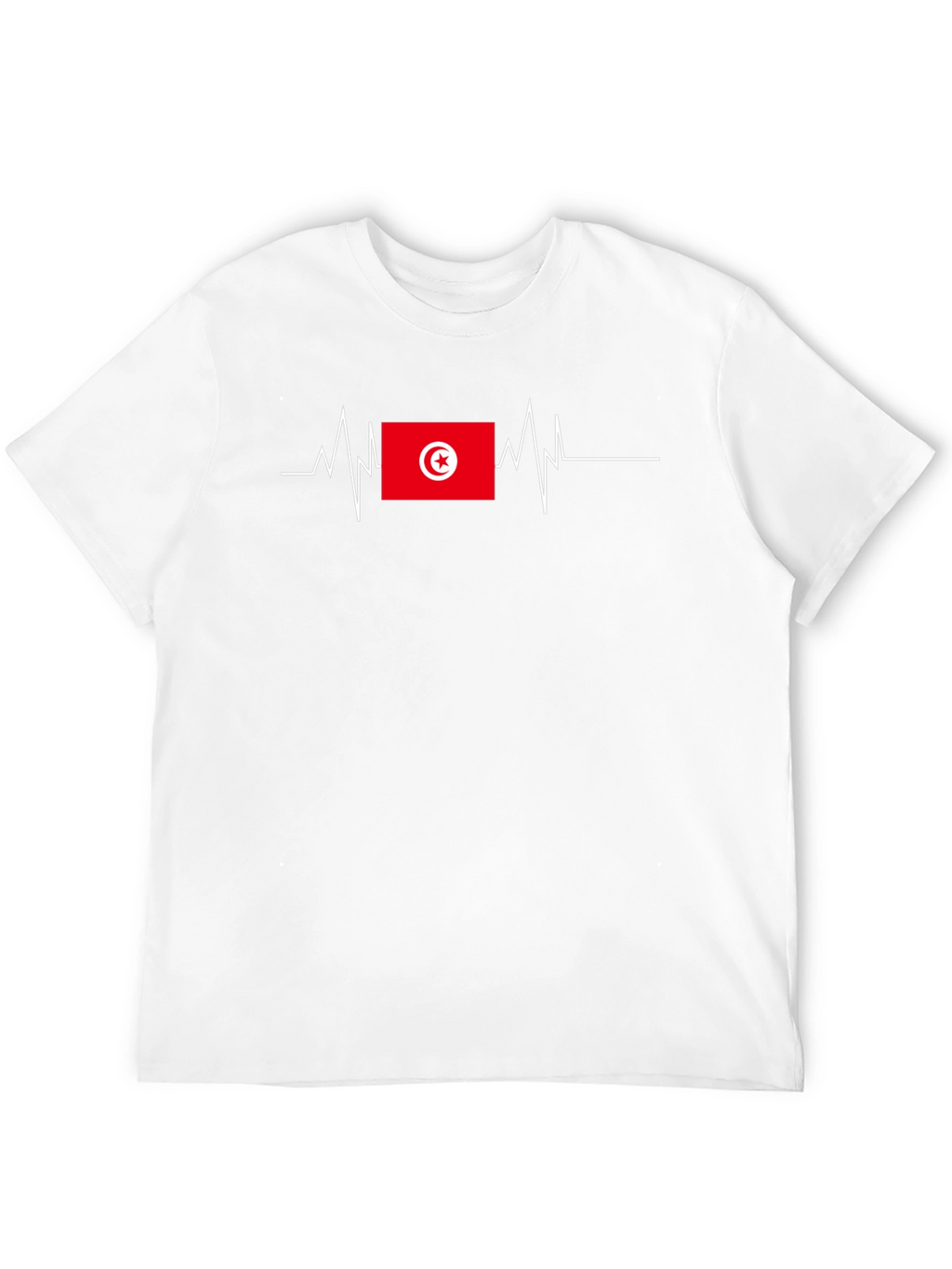 Tunisia Flag Heartbeat T-Shirt