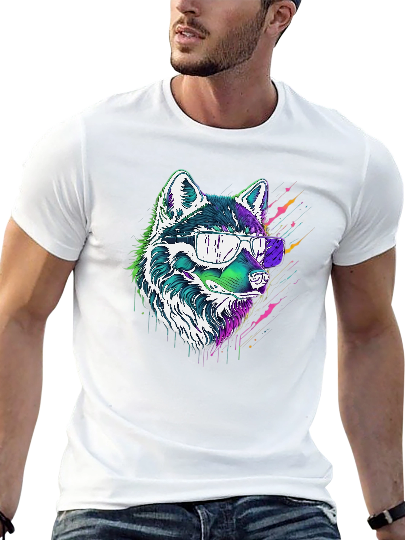 Cool Wolf Graphic Tee - Stylish Streetwear
