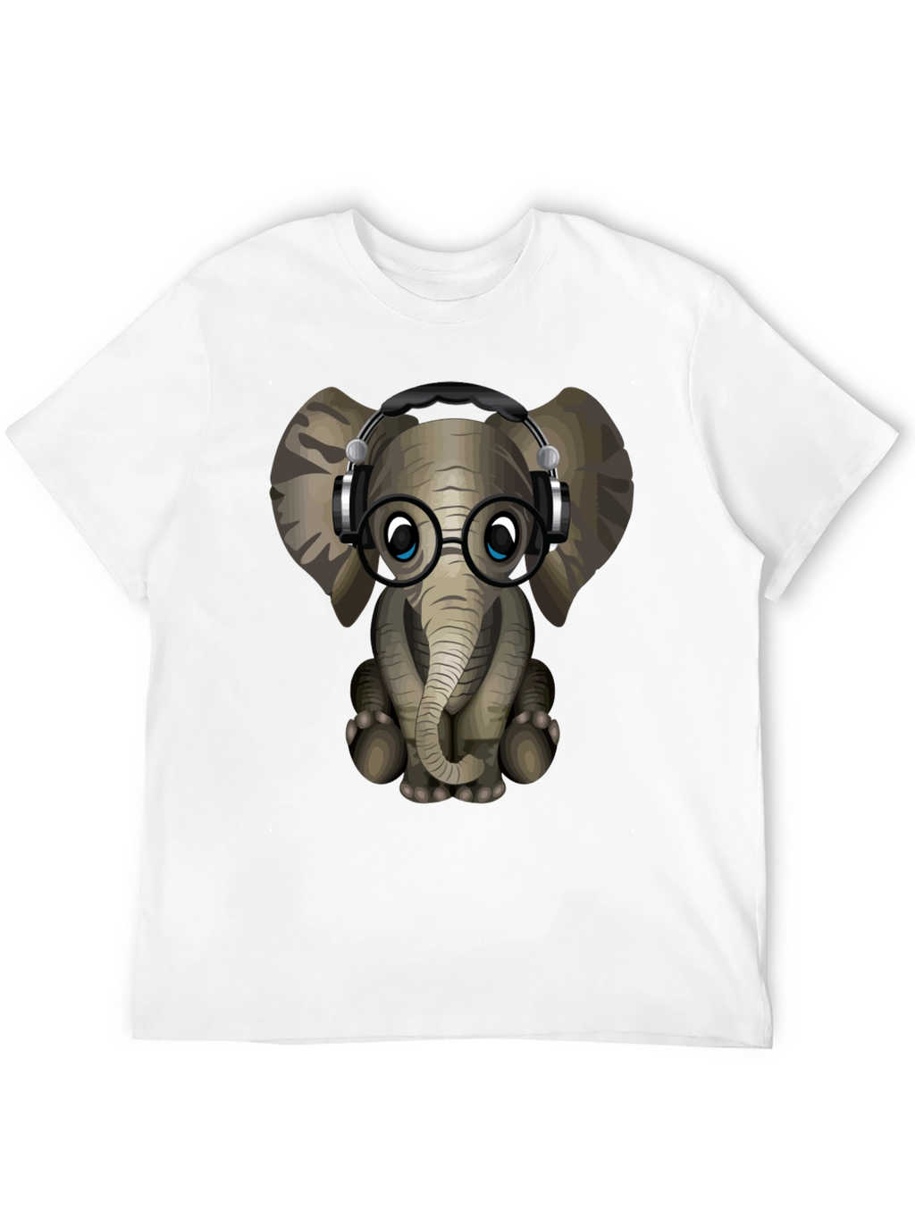 Geek Elephant Graphic Tee - Cool Animal T-Shirt