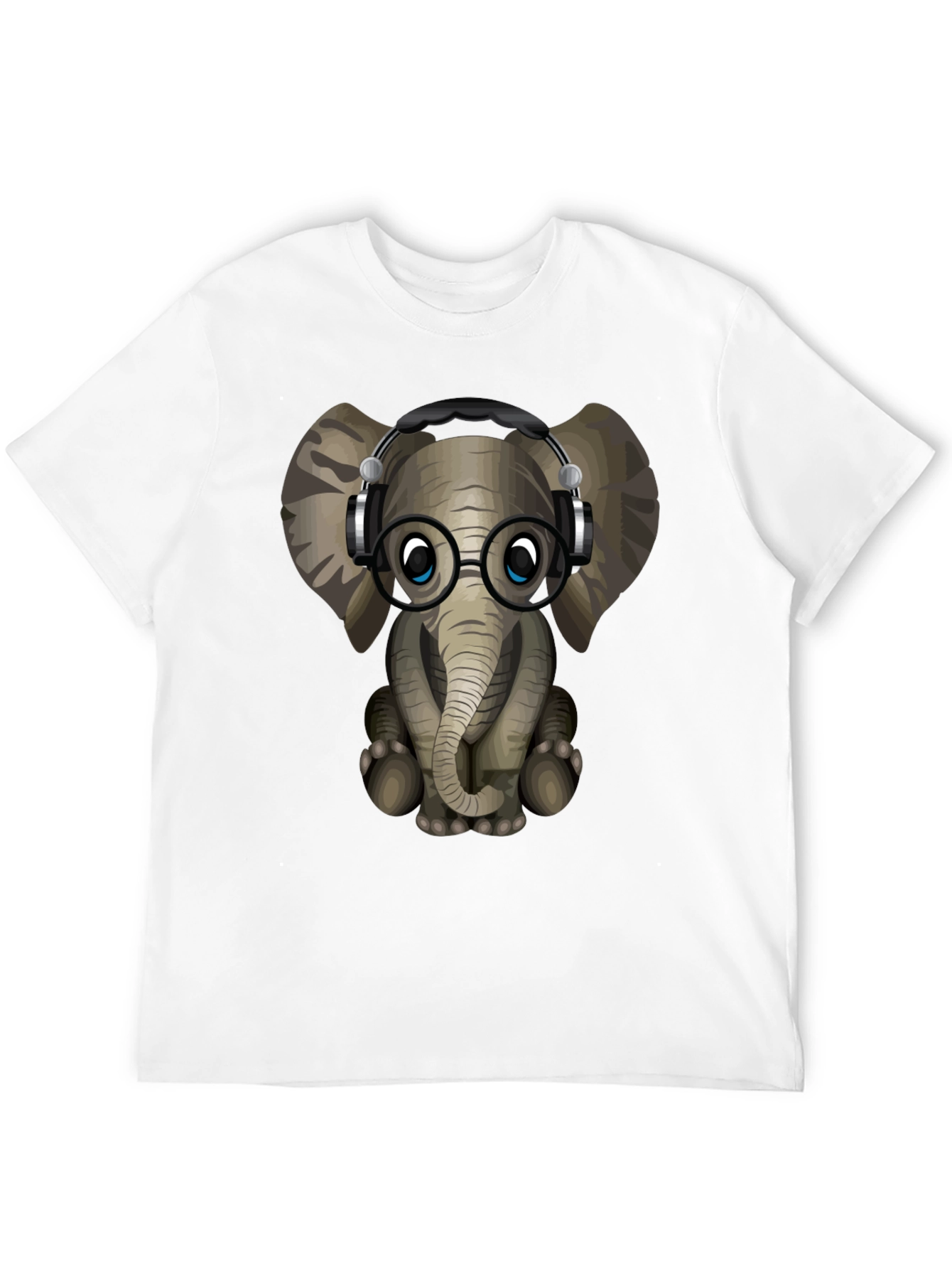 Geek Elephant Graphic Tee - Cool Animal T-Shirt