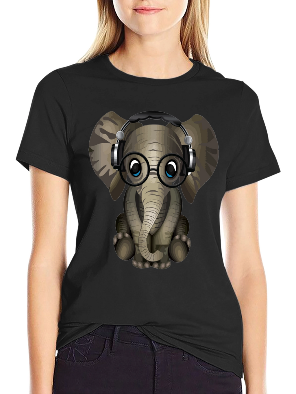 Geek Elephant Graphic Tee - Cool Animal T-Shirt