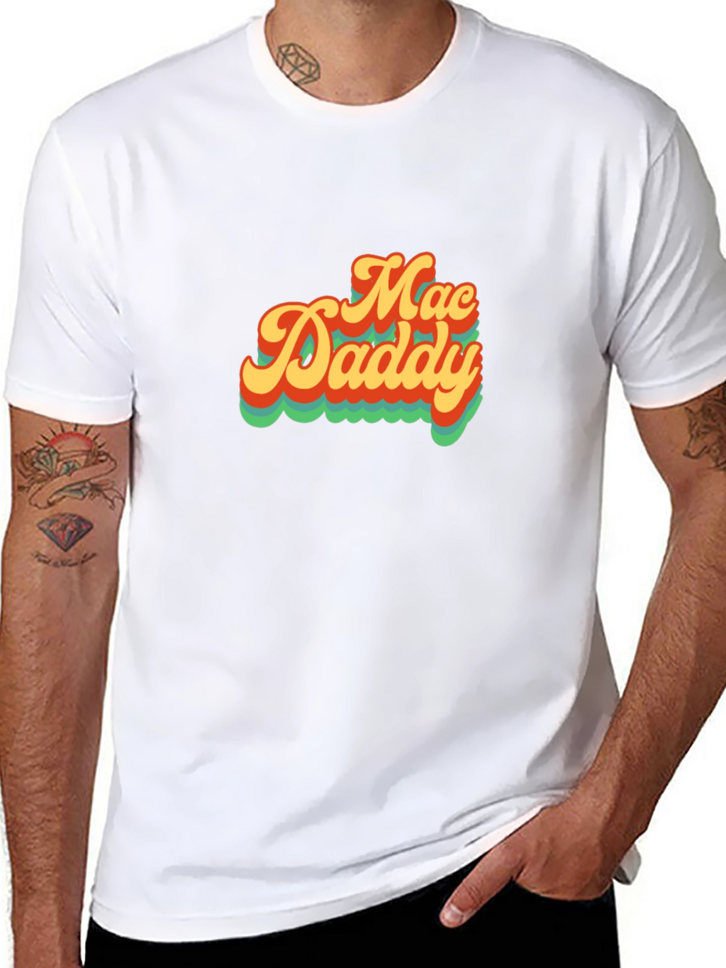 Mac Daddy Retro Style Graphic Tee - Black