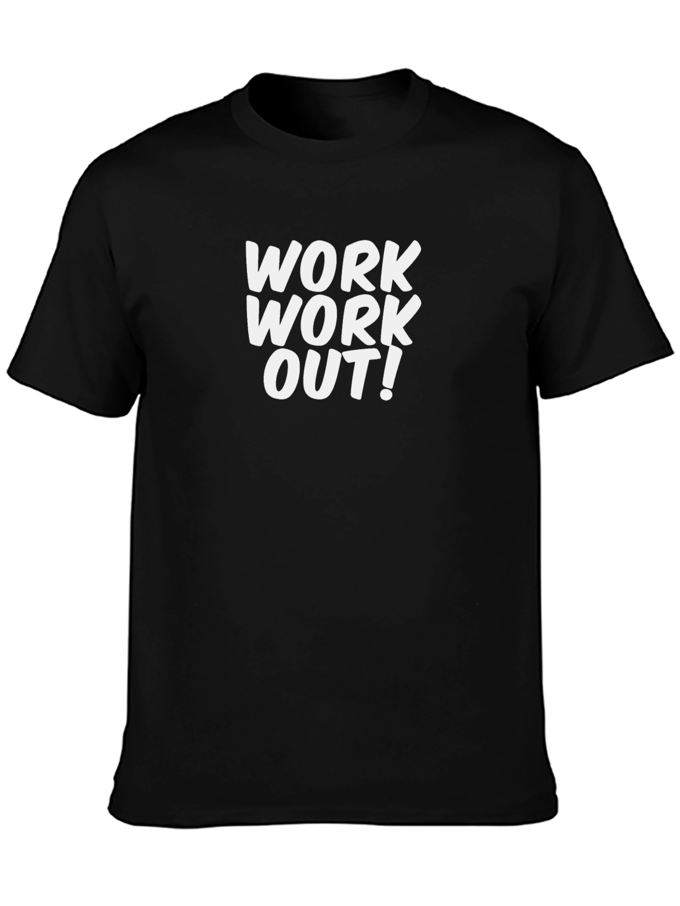 Work Out Black Graphic Tee