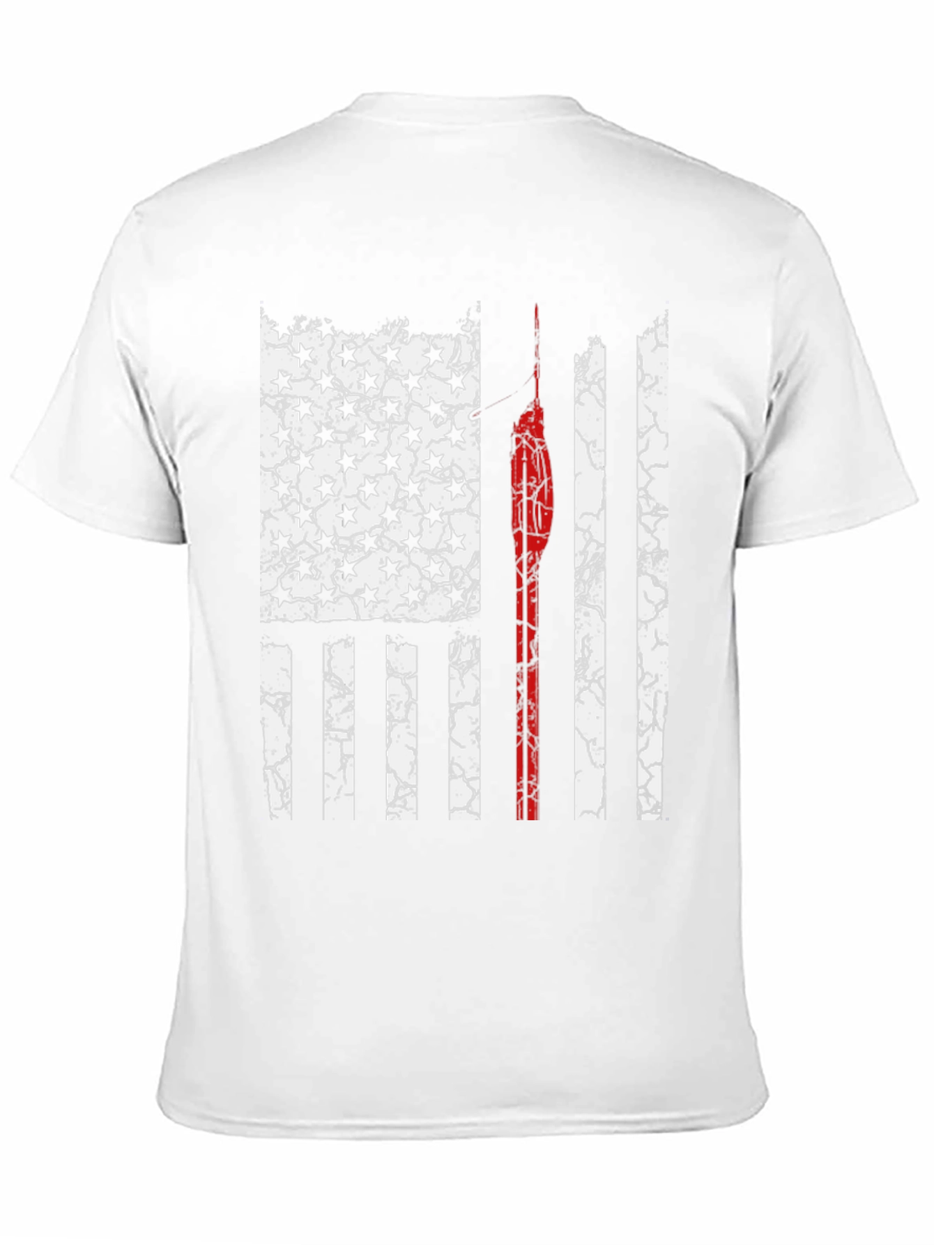 Distressed US Flag Firefighter T-Shirt