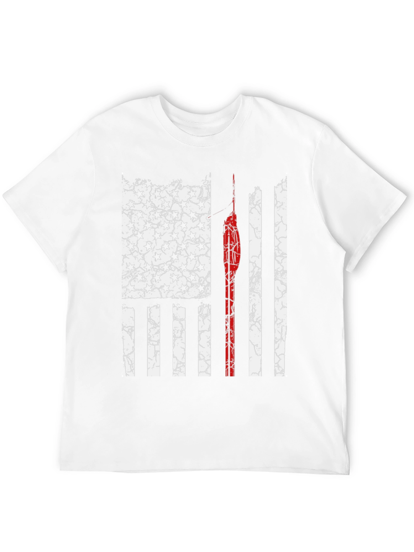 Distressed US Flag Firefighter T-Shirt