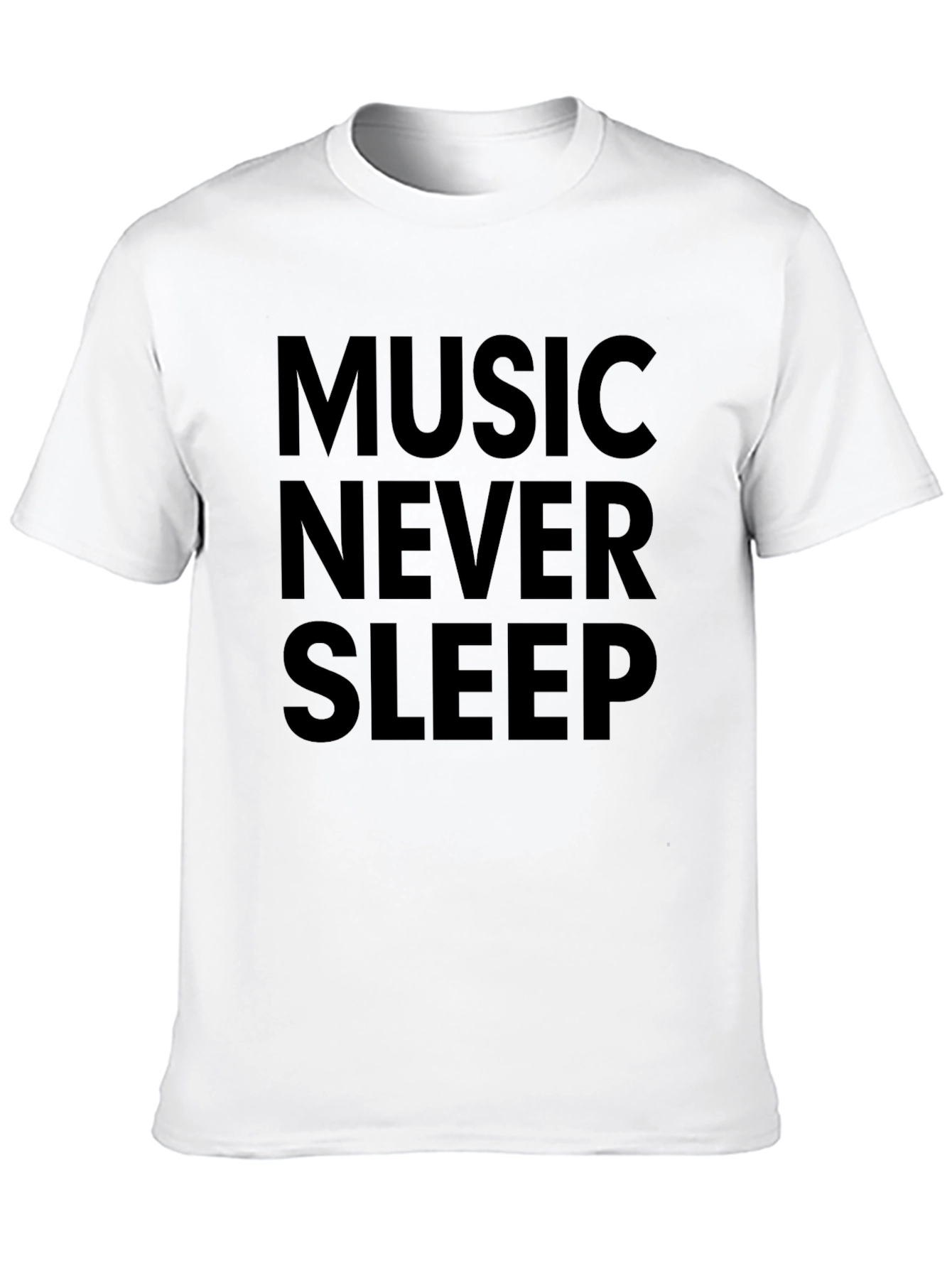 Music Never Sleep Black Graphic Tee