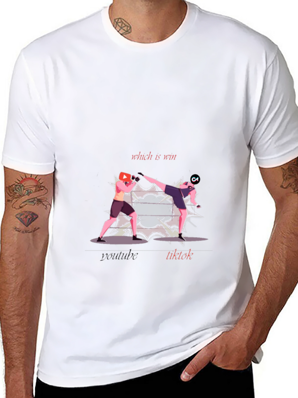 YouTube vs TikTok T-Shirt