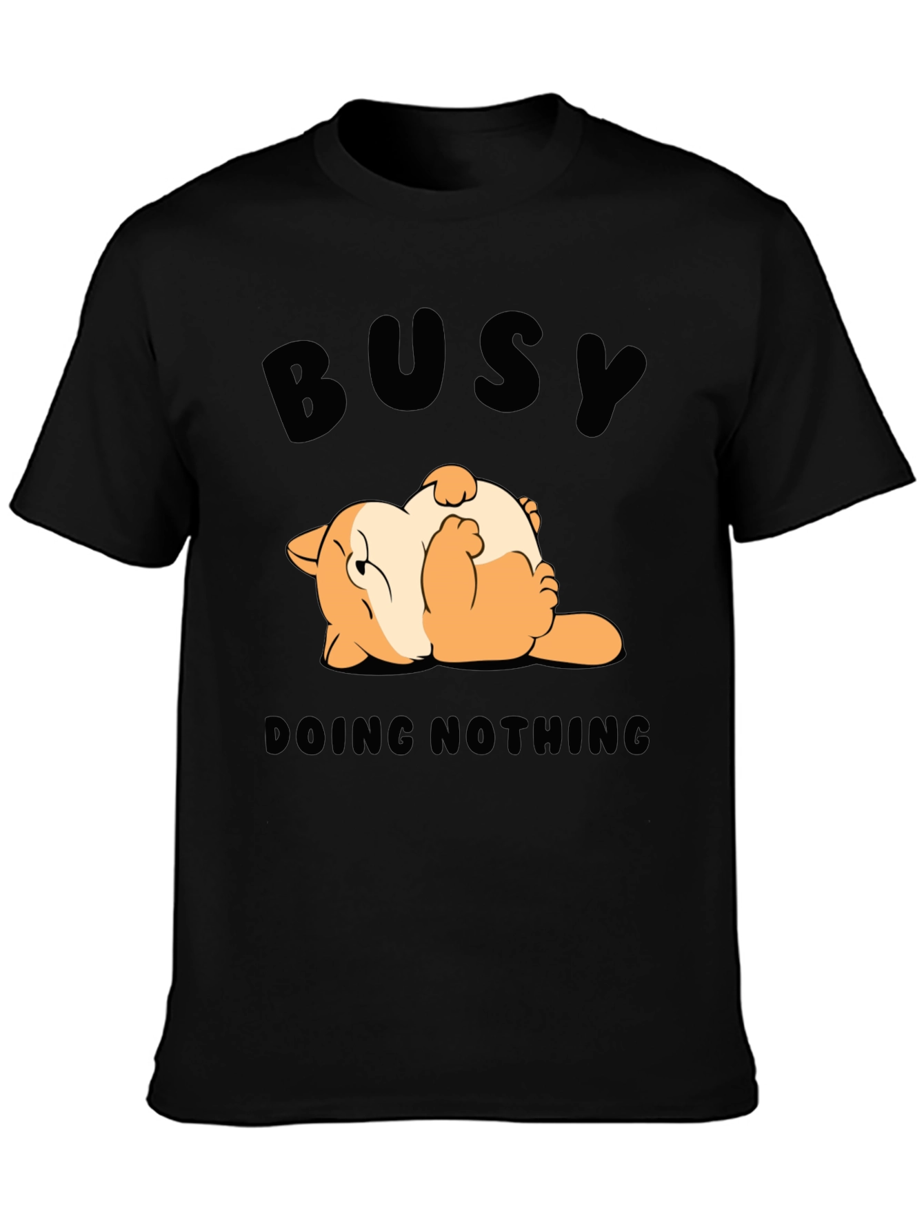 Busy Doing Nothing T-Shirt Funny Cat Design