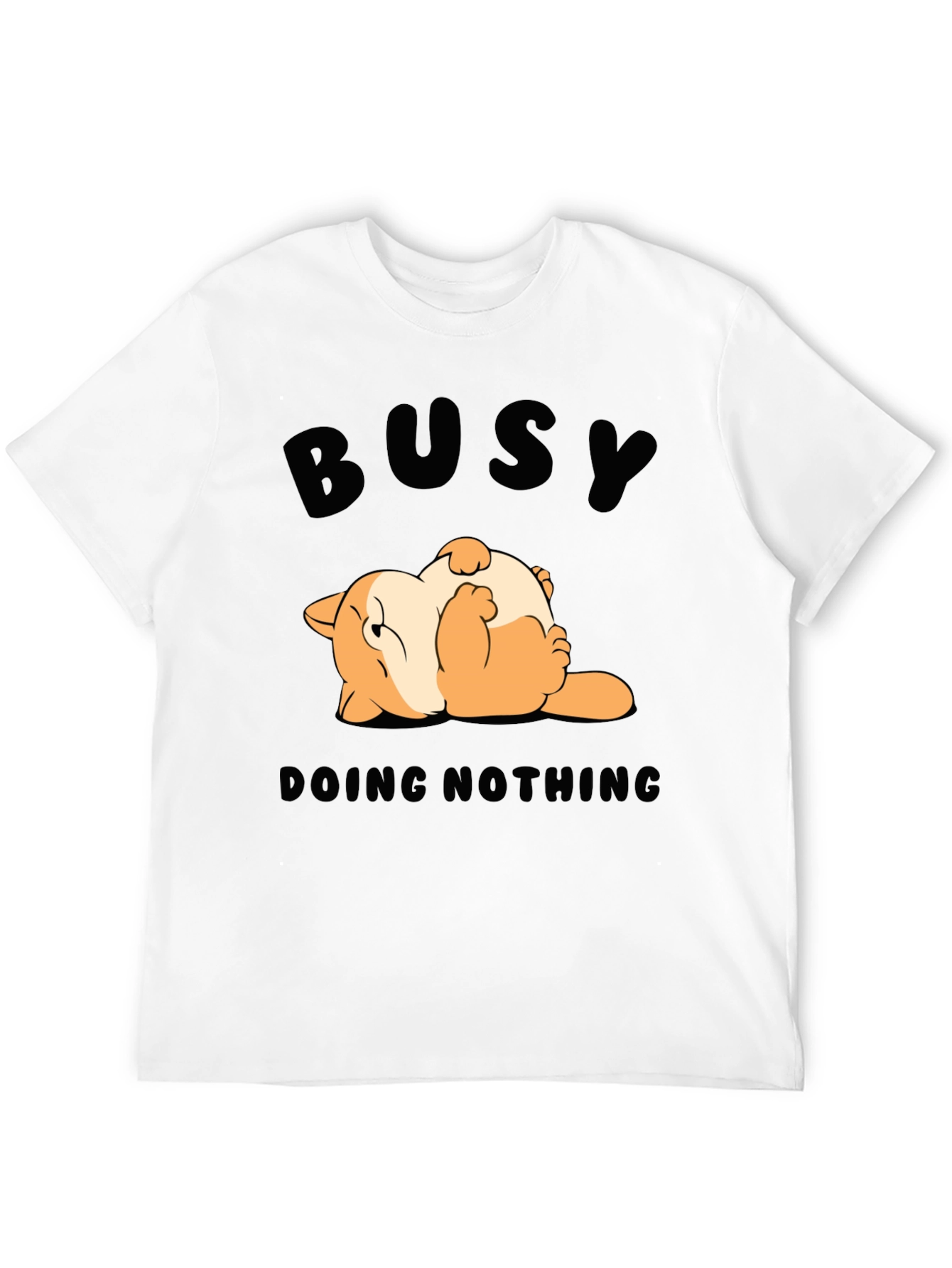 Busy Doing Nothing T-Shirt Funny Cat Design