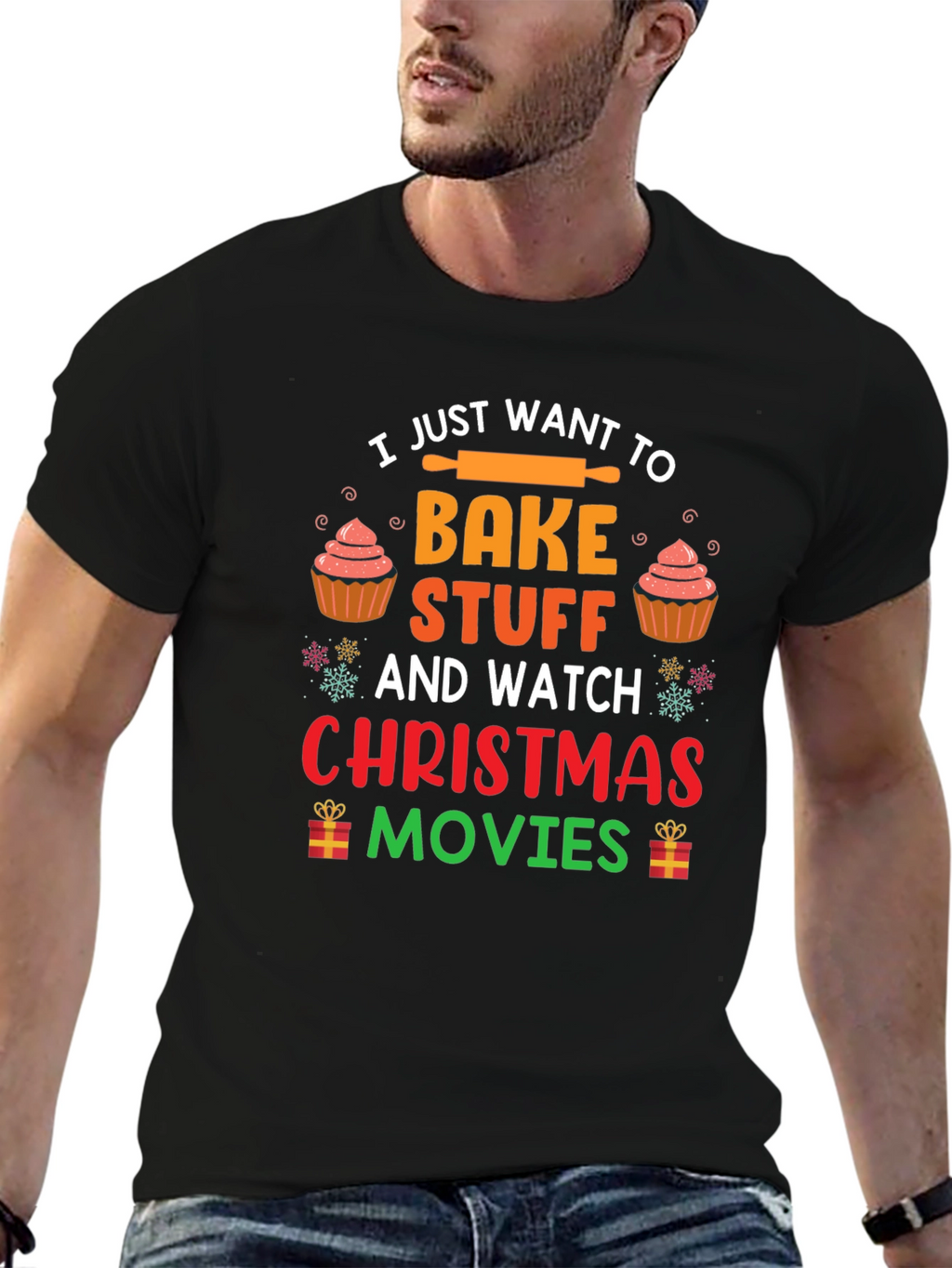 Bake Stuff & Watch Christmas Movies T-Shirt