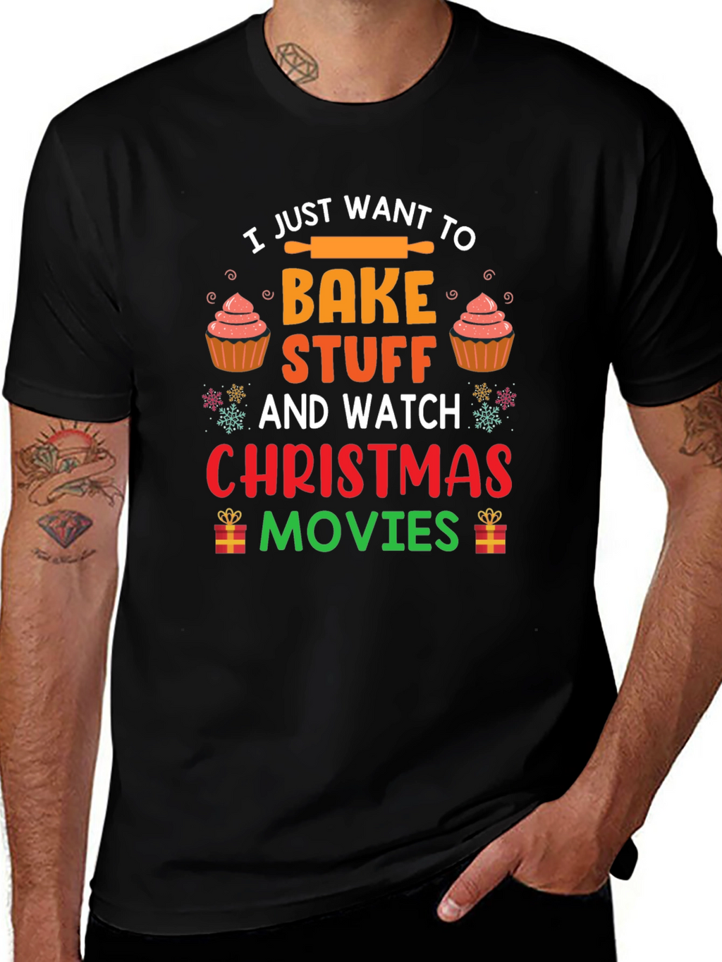 Bake Stuff & Watch Christmas Movies T-Shirt