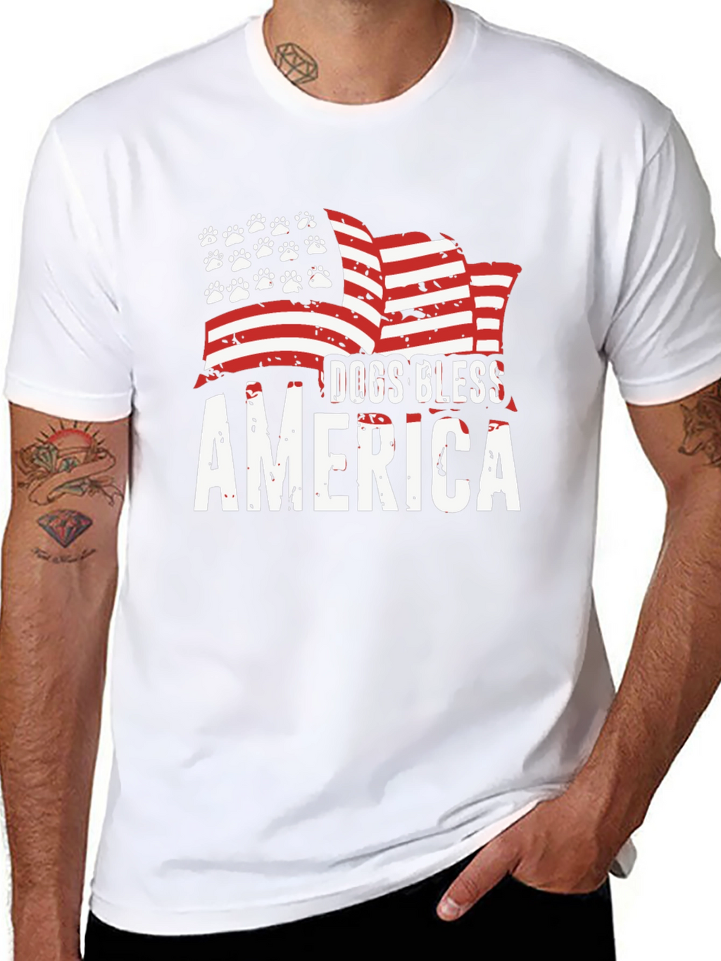Dogs Bless America T-Shirt - Patriotic Dog Lover Tee