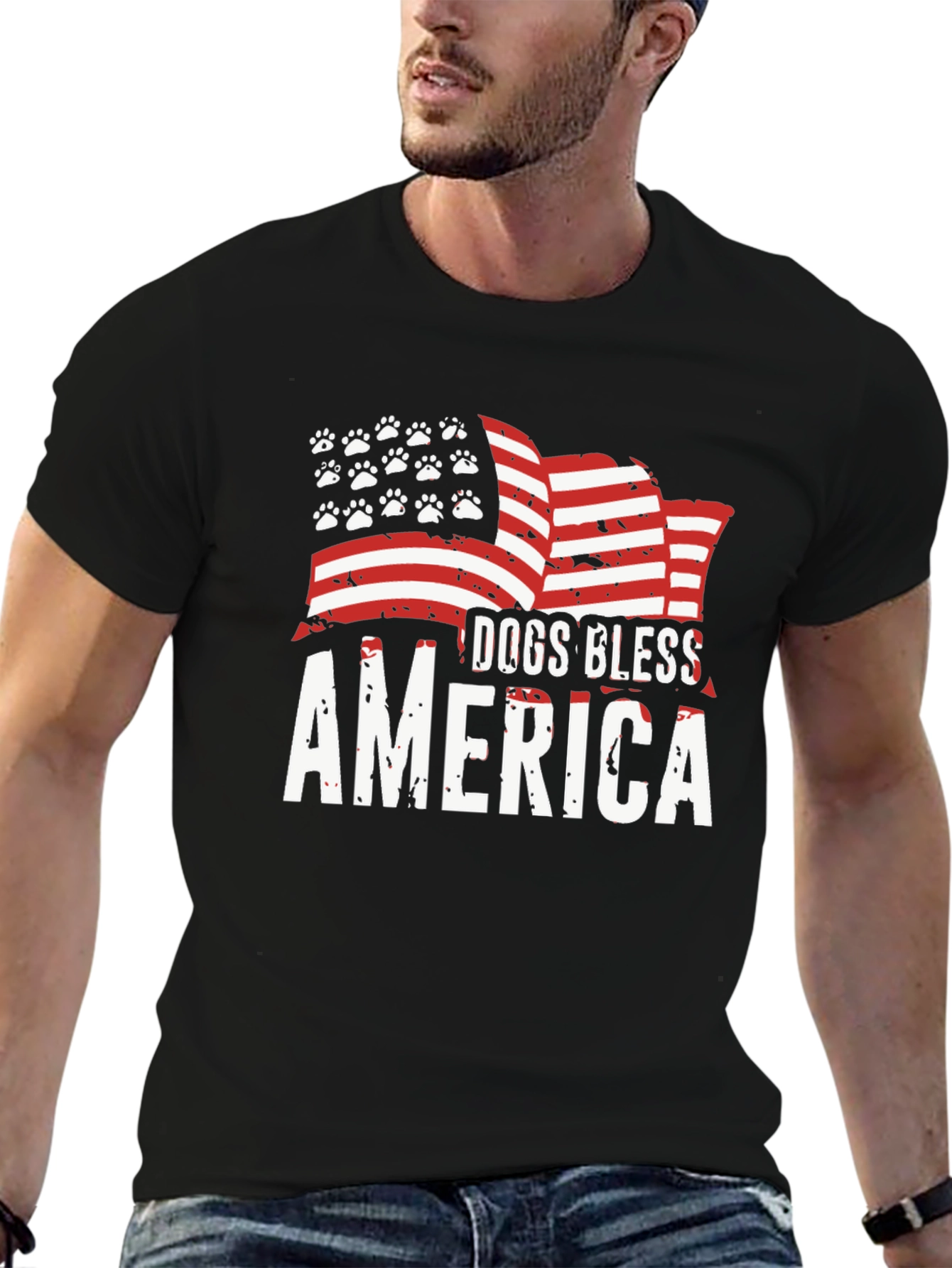 Dogs Bless America T-Shirt - Patriotic Dog Lover Tee