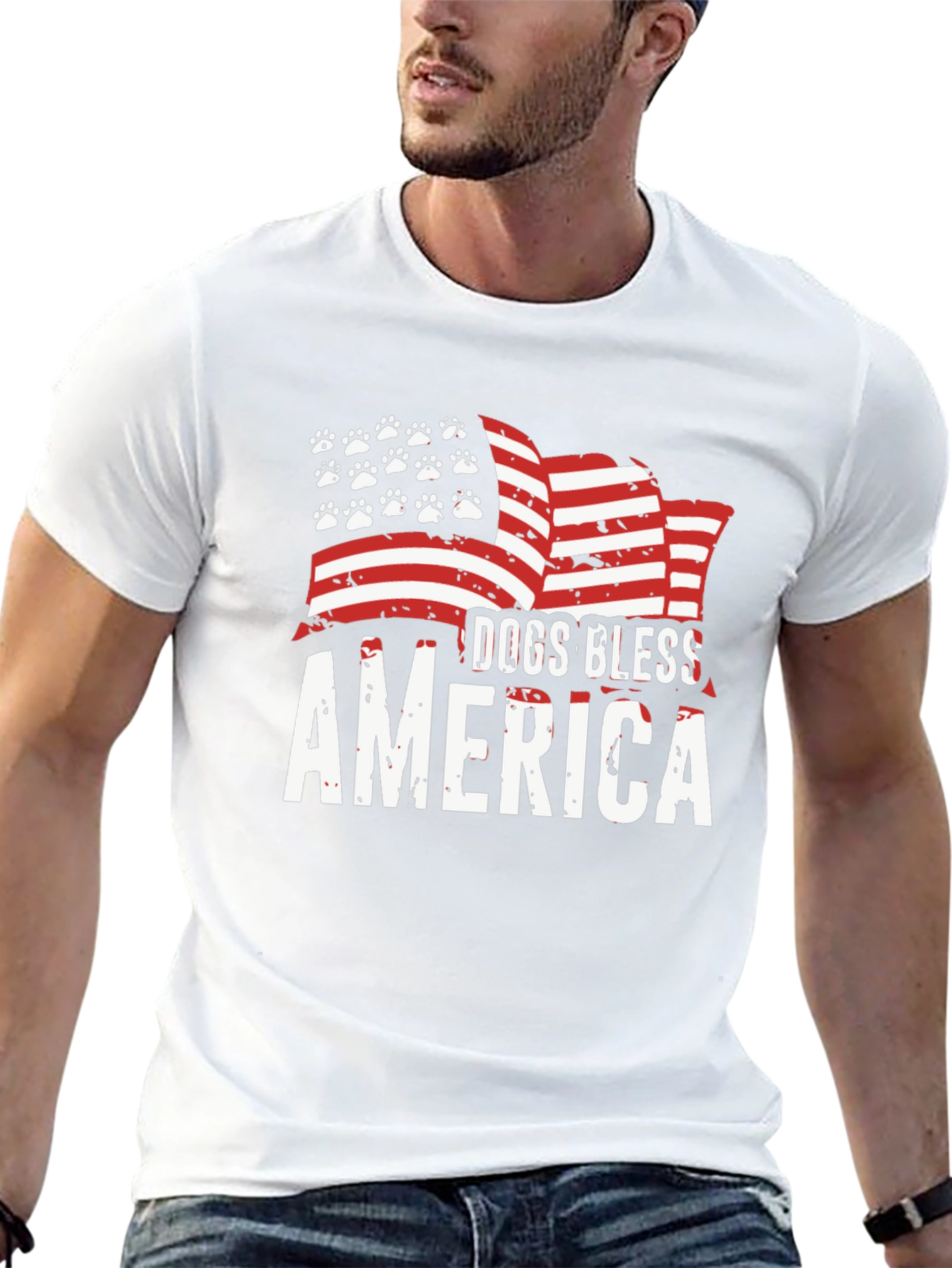 Dogs Bless America T-Shirt - Patriotic Dog Lover Tee