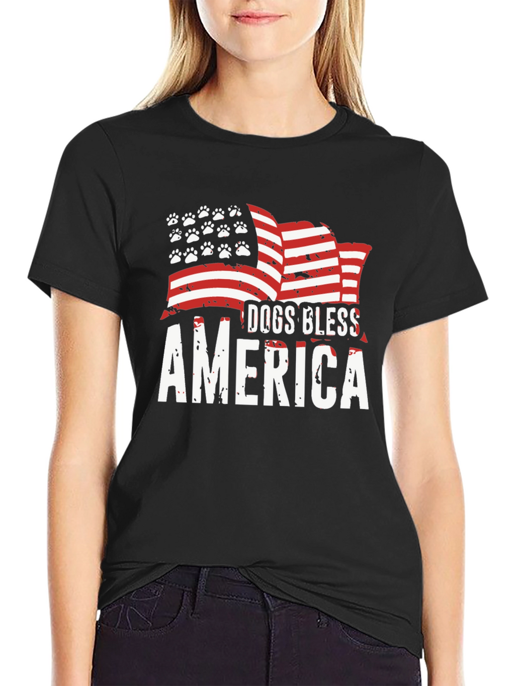 Dogs Bless America T-Shirt - Patriotic Dog Lover Tee