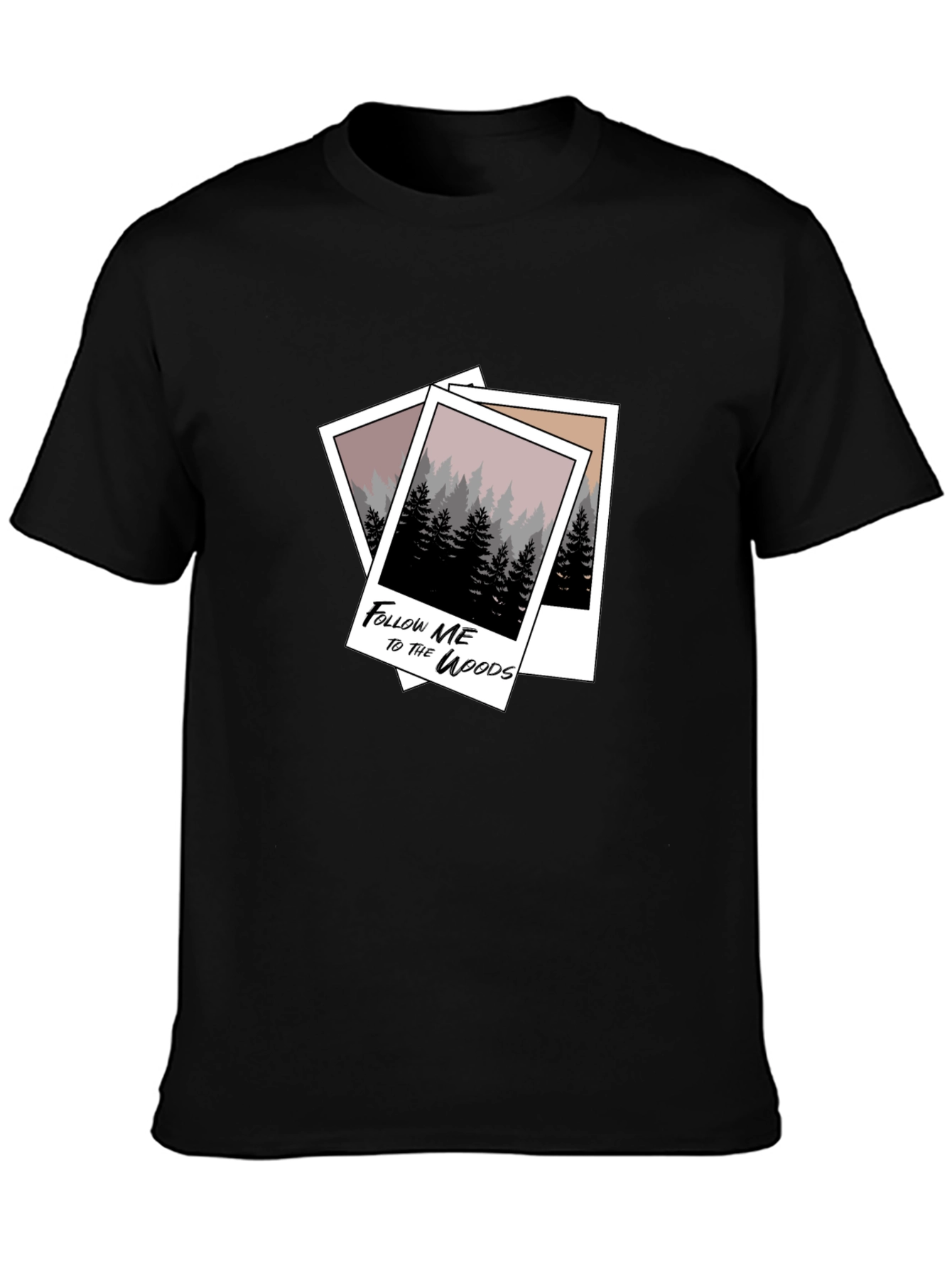 Follow Me to the Woods Graphic Tee - Black