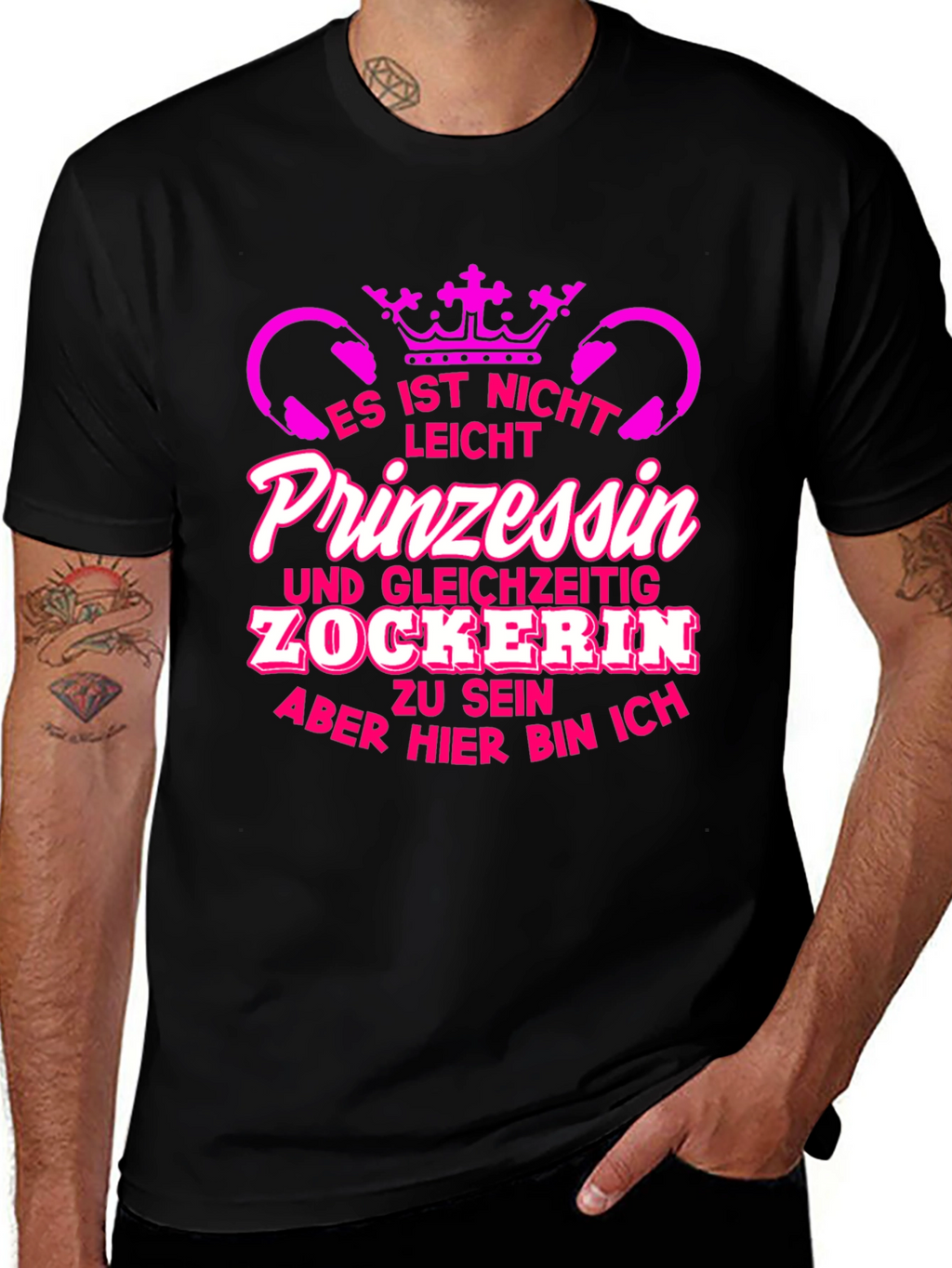 Princess Gamer T-Shirt - Funny German Tee