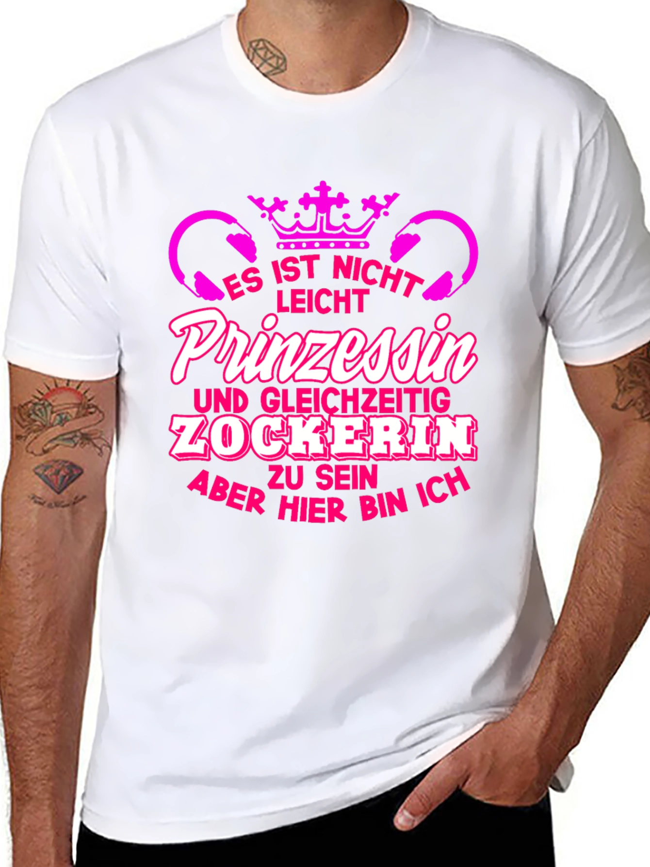 Princess Gamer T-Shirt - Funny German Tee