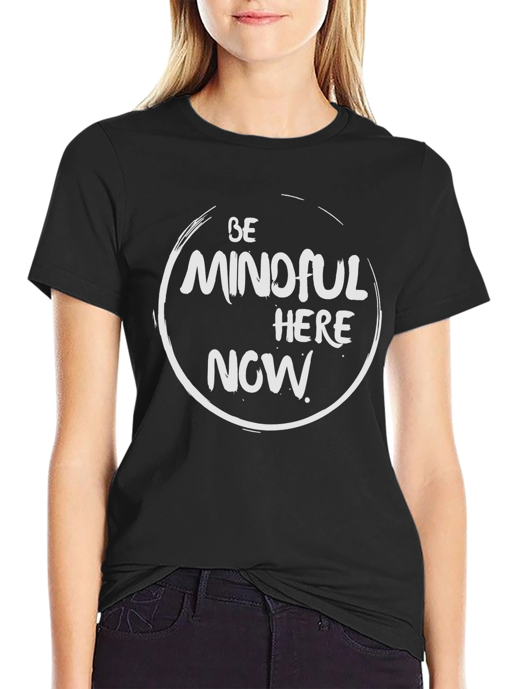 Mindful Here Now Graphic Tee - Zen Inspired T-Shirt