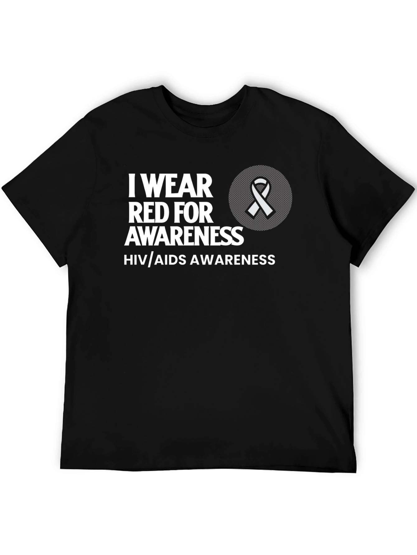 HIV/AIDS Awareness T-Shirt - Red Ribbon Graphic Tee