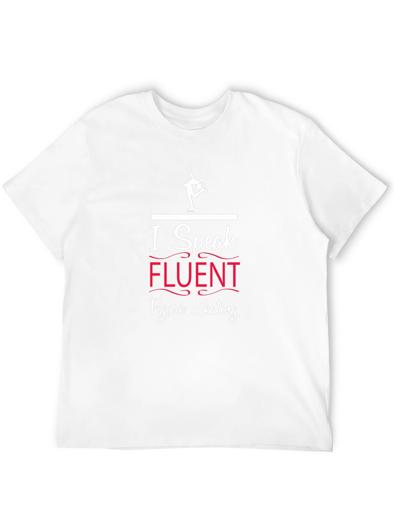I Speak Fluent Figure Skating Black Graphic T-Shirt