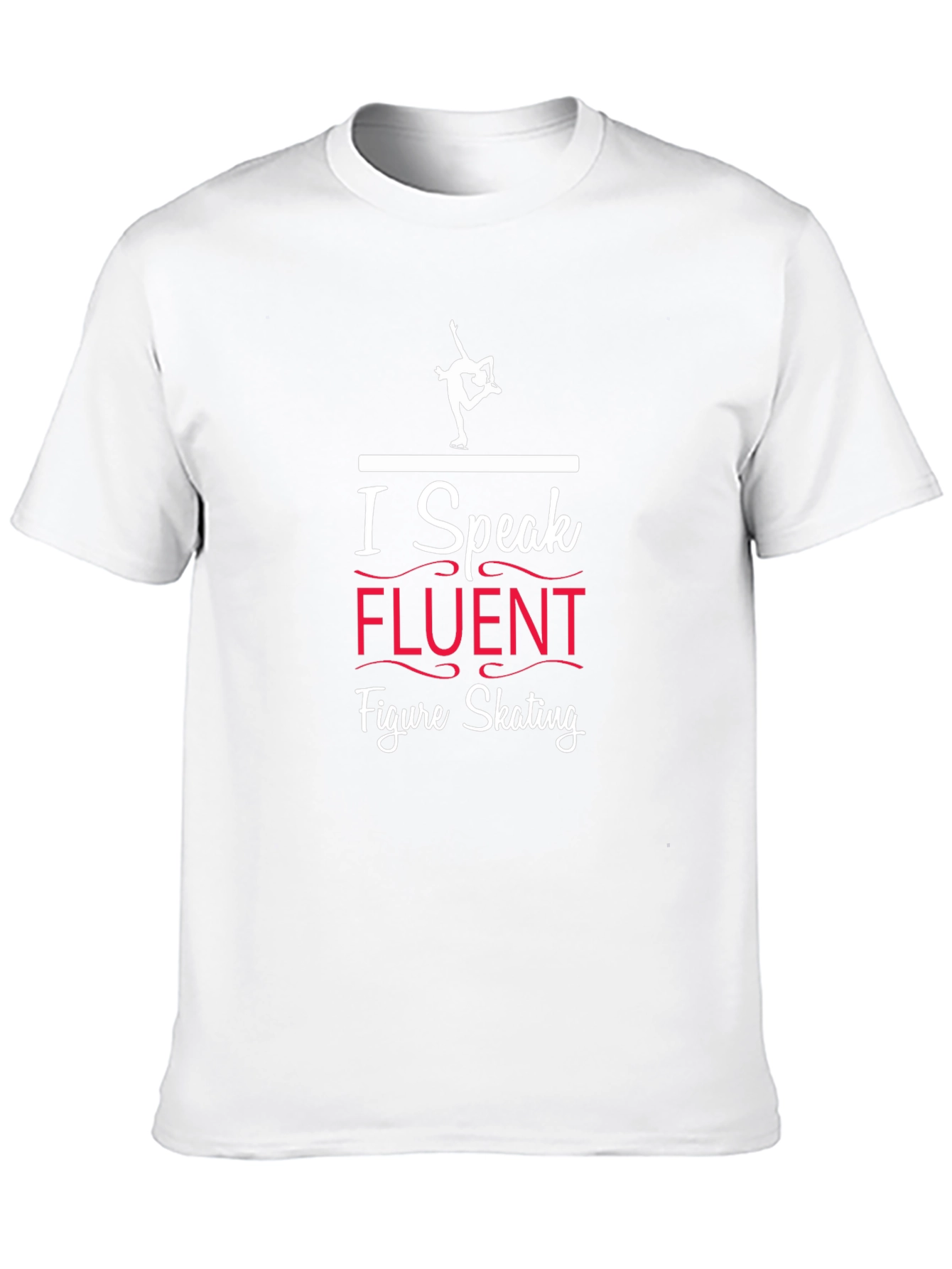 I Speak Fluent Figure Skating Black Graphic T-Shirt