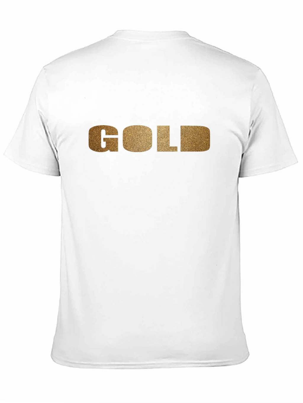 Golden Text Black Tee - Stylish and Bold