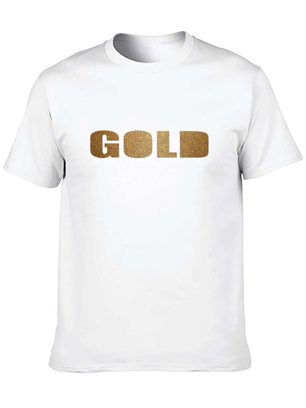 Golden Text Black Tee - Stylish and Bold