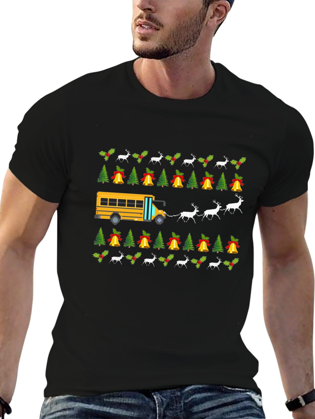 Christmas School Bus T-Shirt