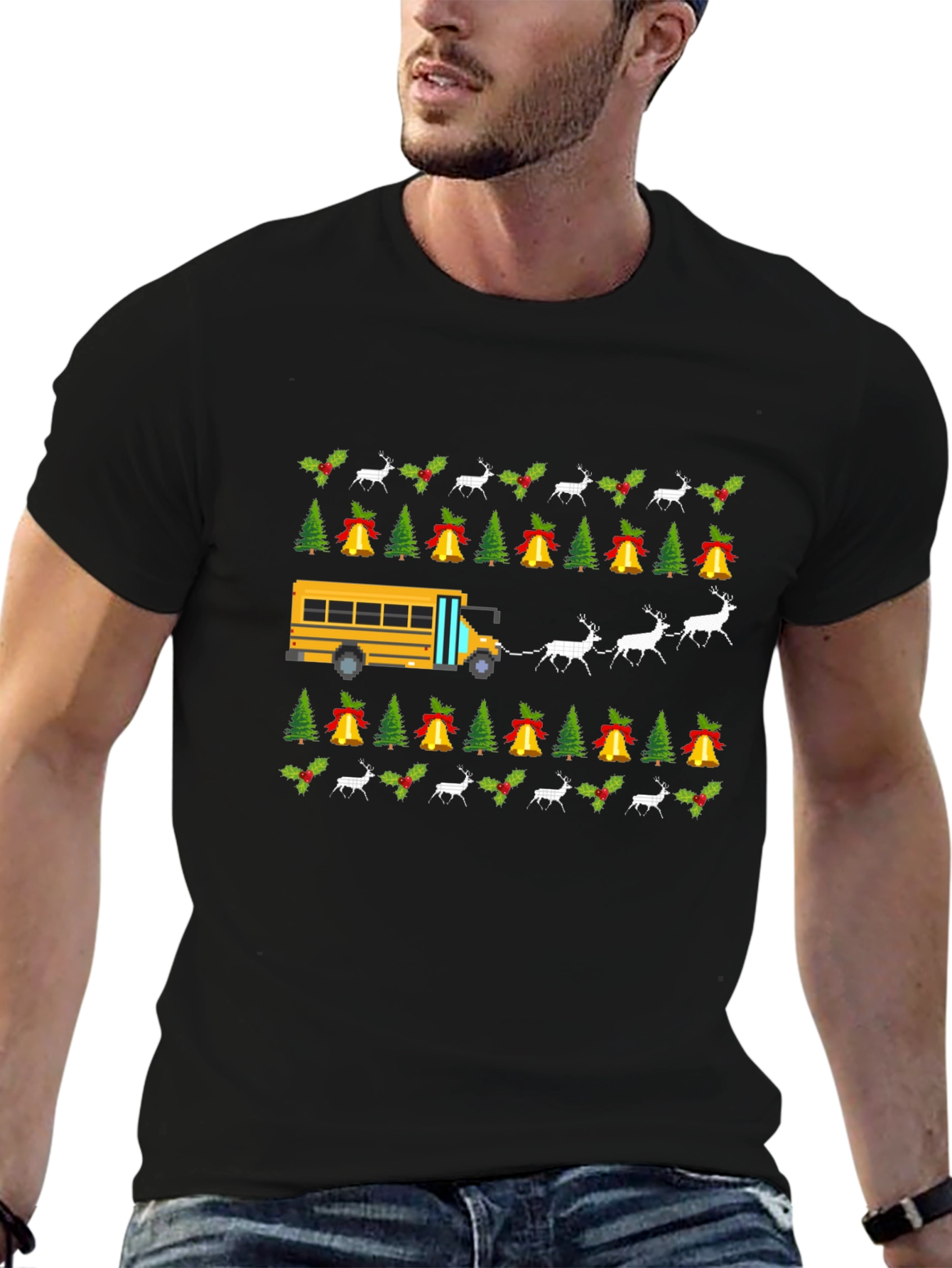 Christmas School Bus T-Shirt