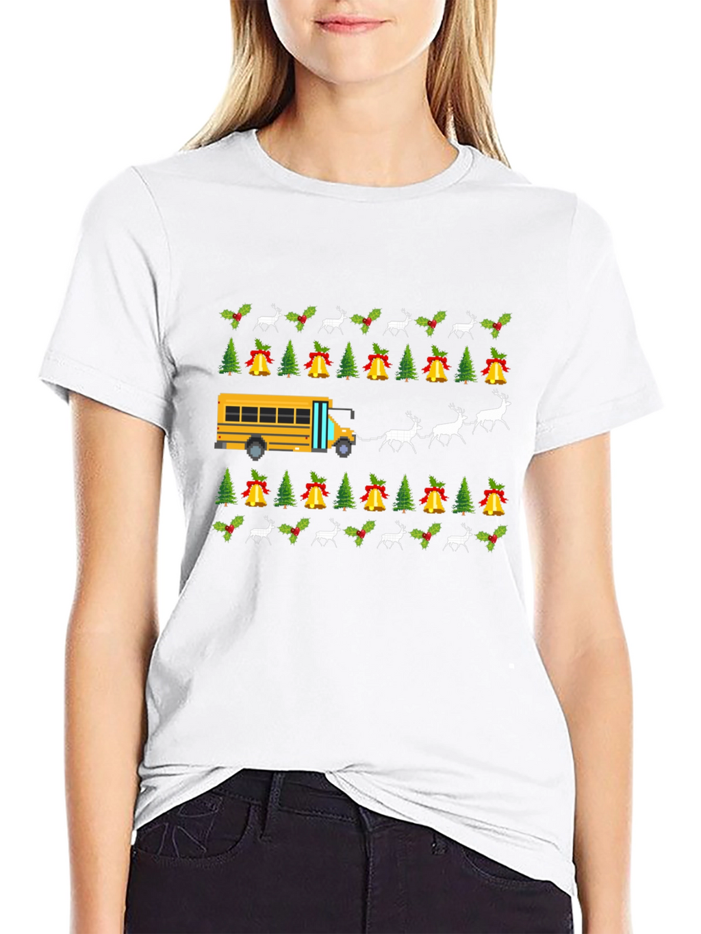 Christmas School Bus T-Shirt