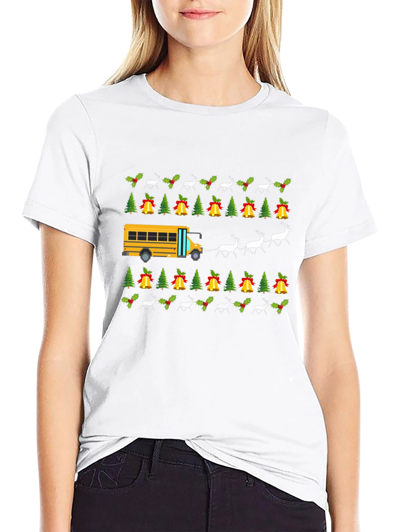 Christmas School Bus T-Shirt
