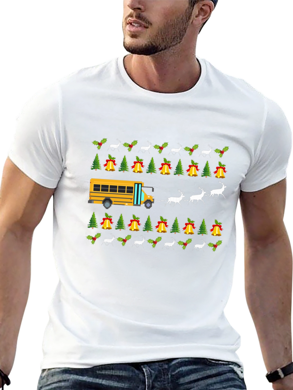 Christmas School Bus T-Shirt