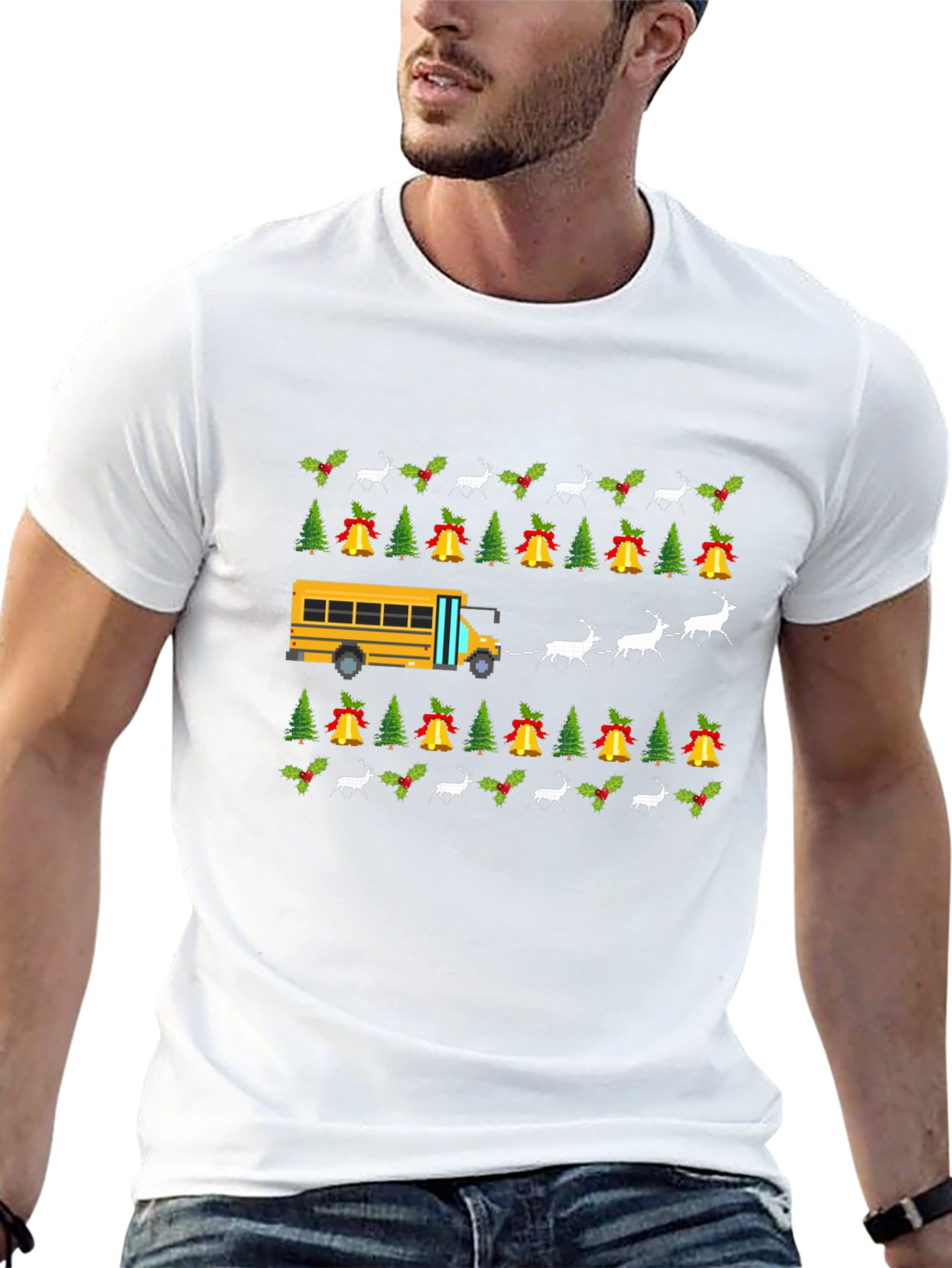 Christmas School Bus T-Shirt