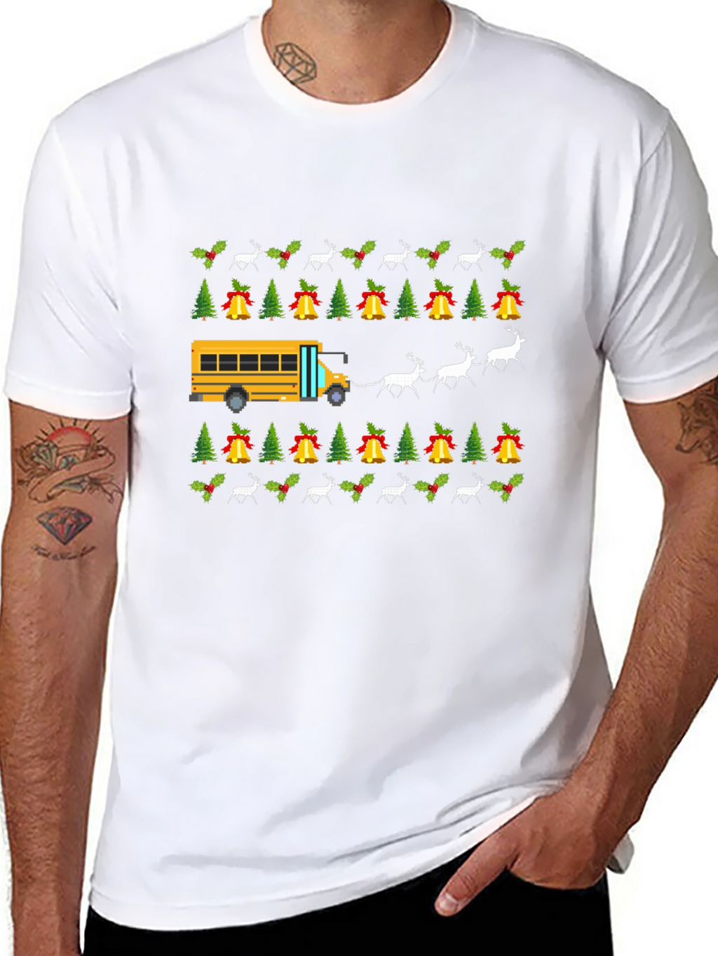 Christmas School Bus T-Shirt