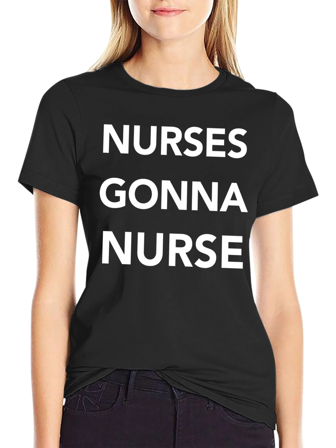 Nurses Gonna Nurse Graphic Tee - Black