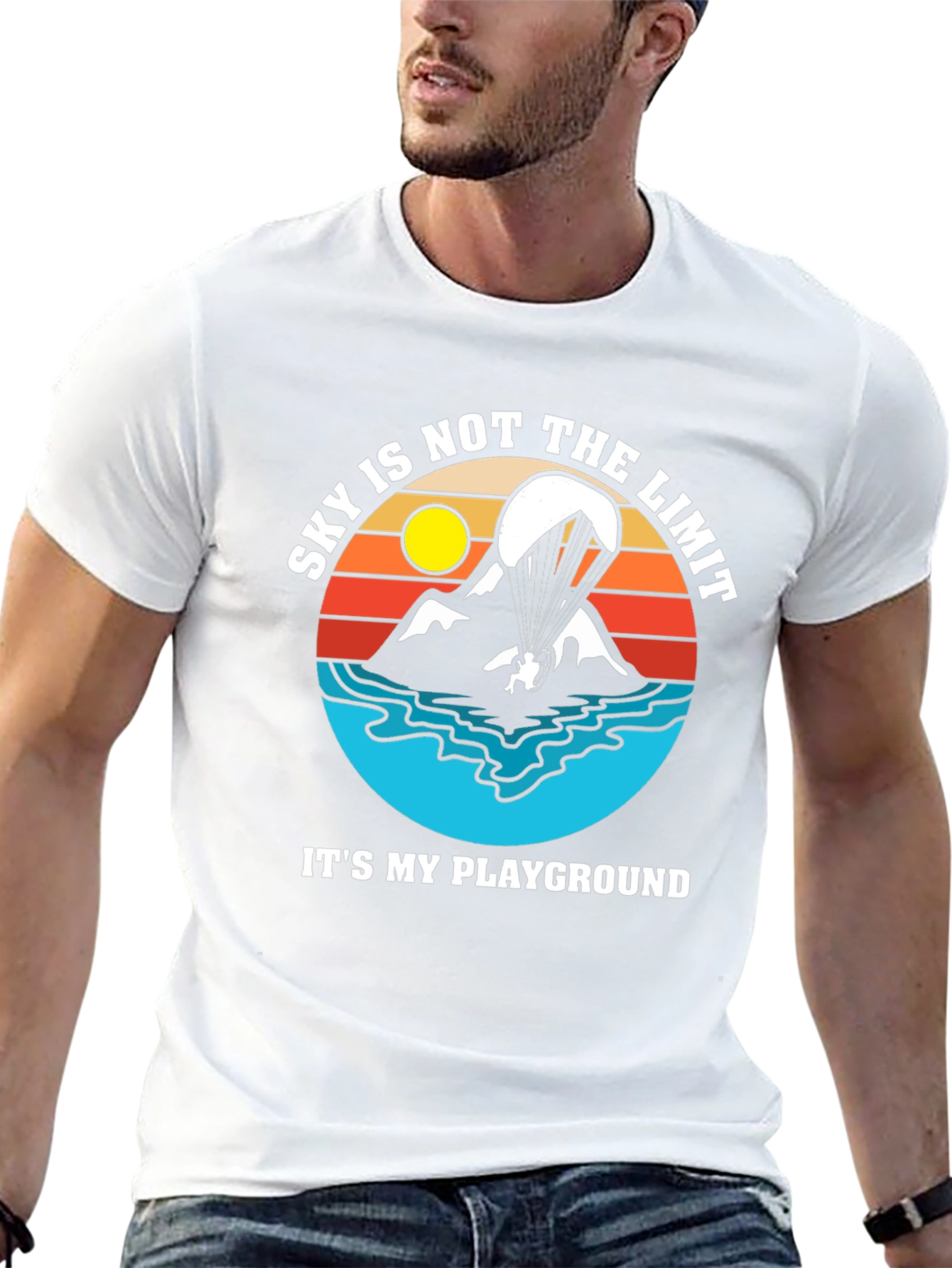 Skys Not The Limit T-Shirt - Paragliding Adventure Tee