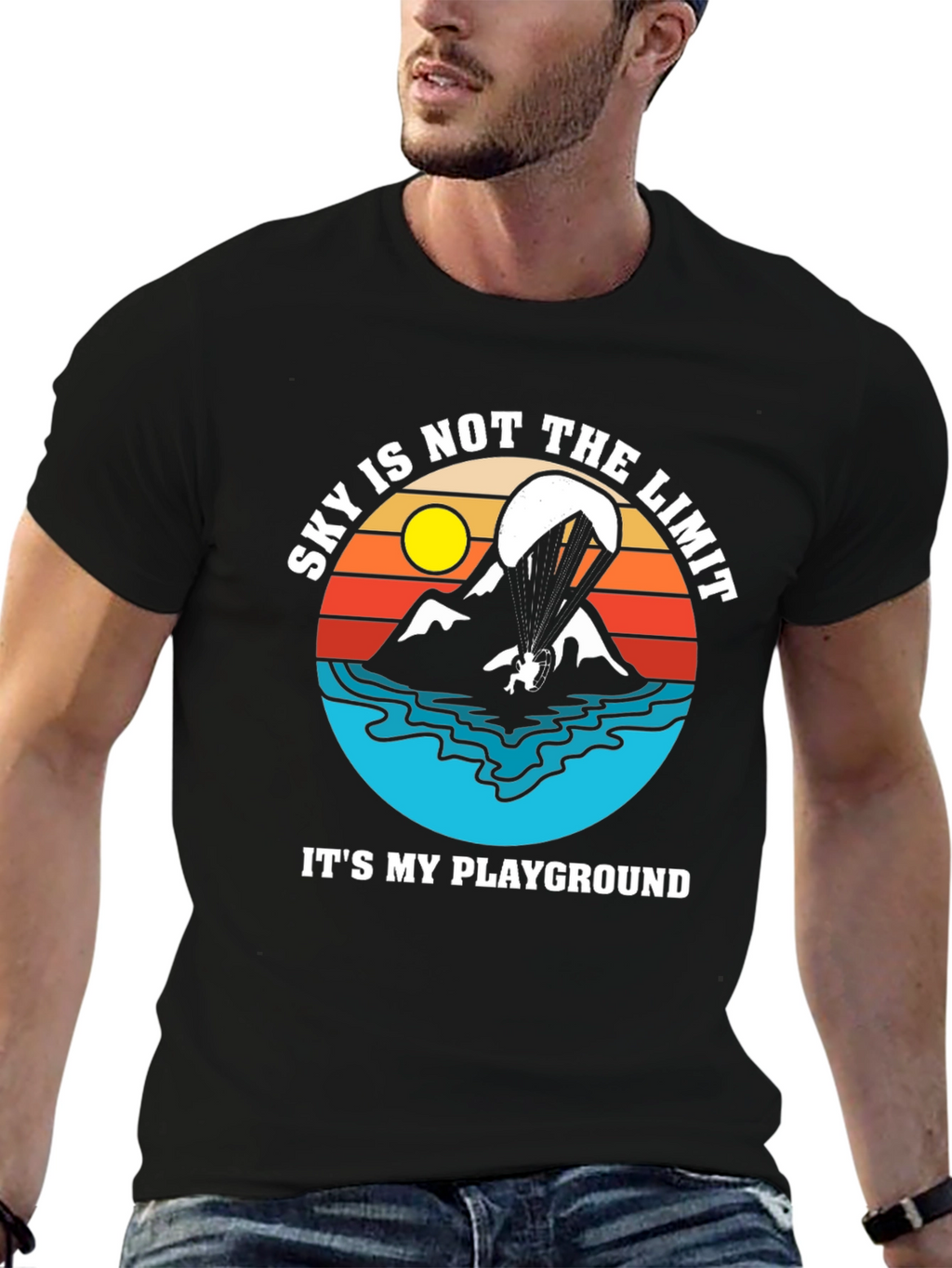 Skys Not The Limit T-Shirt - Paragliding Adventure Tee
