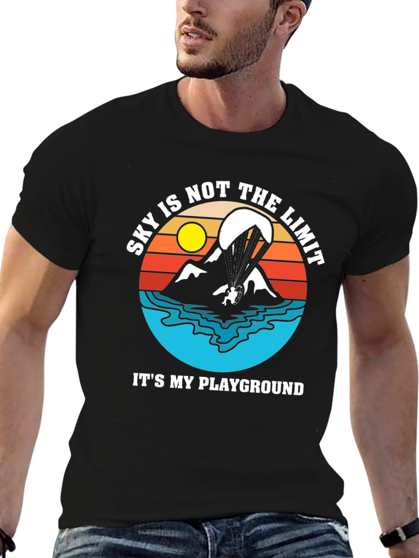 Skys Not The Limit T-Shirt - Paragliding Adventure Tee