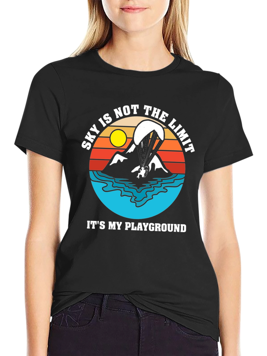 Skys Not The Limit T-Shirt - Paragliding Adventure Tee