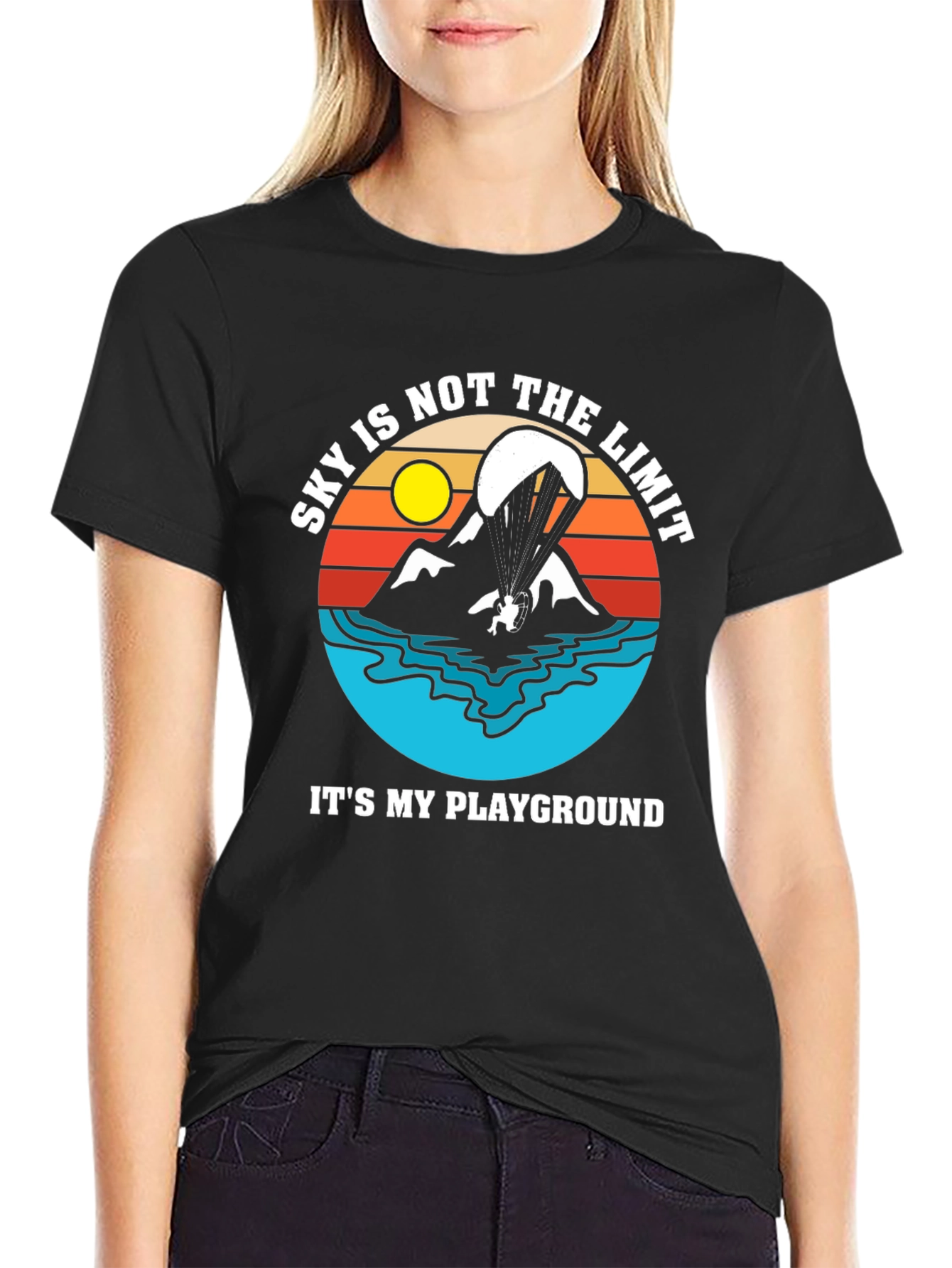 Skys Not The Limit T-Shirt - Paragliding Adventure Tee