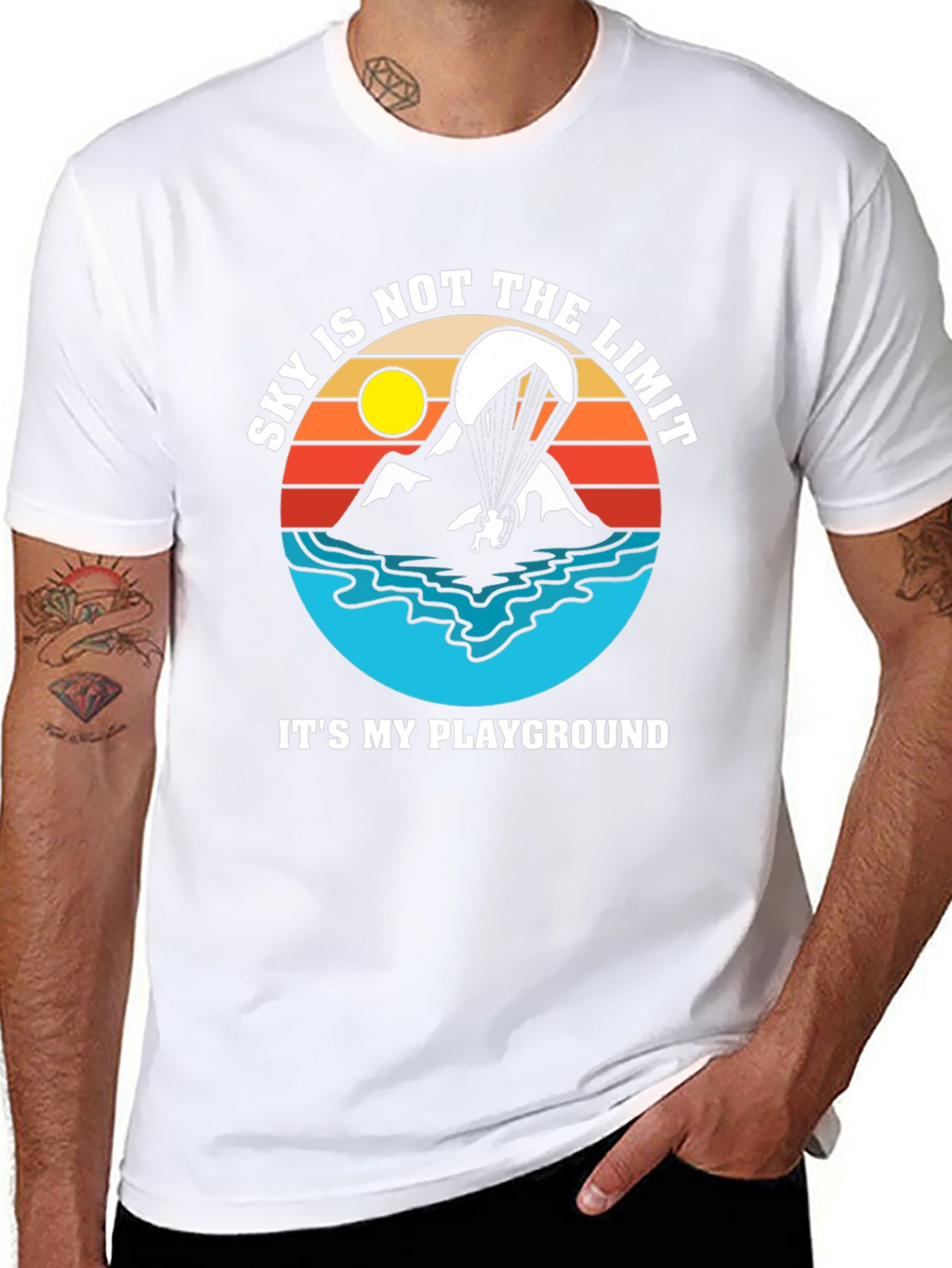 Skys Not The Limit T-Shirt - Paragliding Adventure Tee