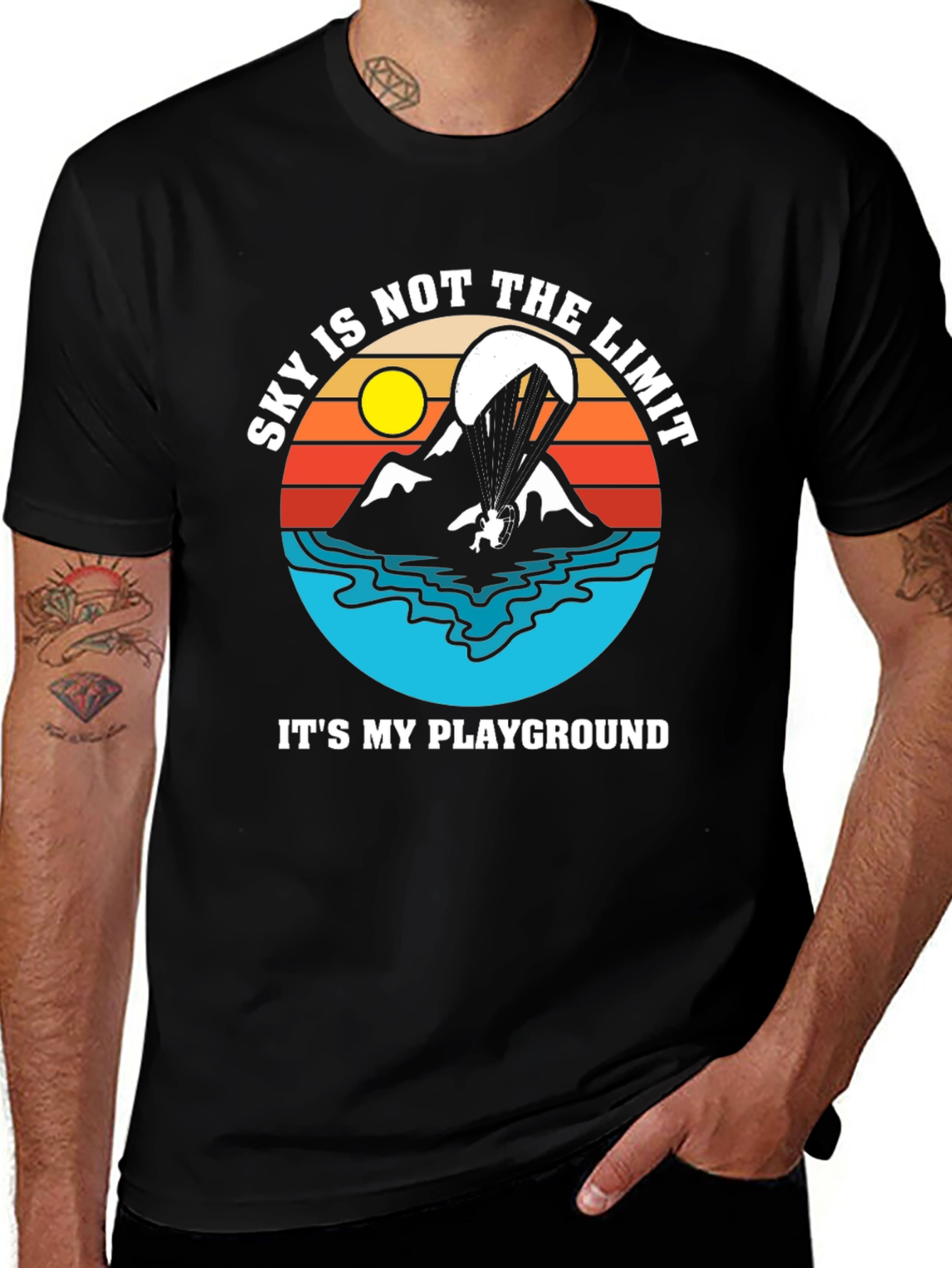 Skys Not The Limit T-Shirt - Paragliding Adventure Tee