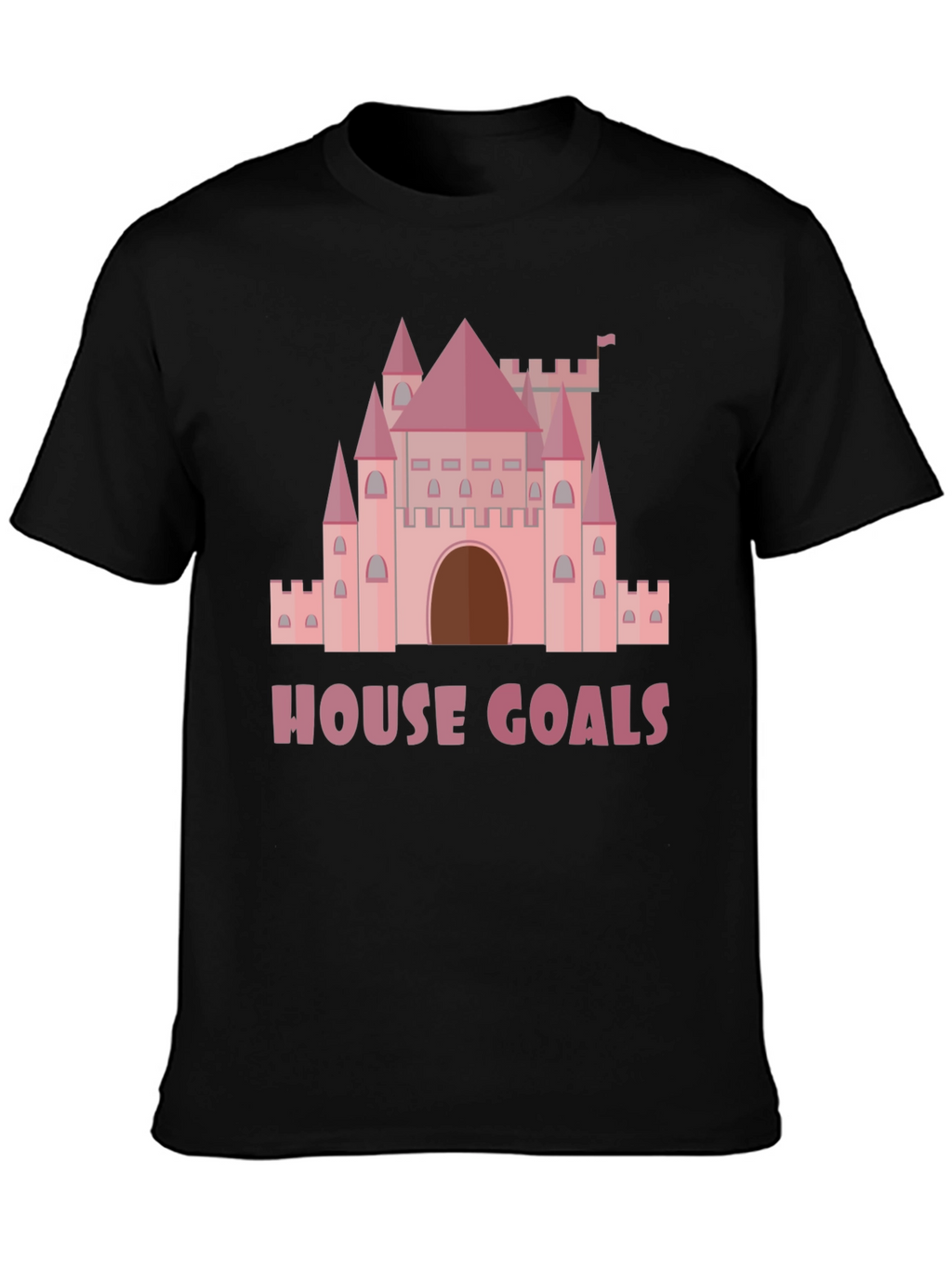 House Goals Castle Graphic Tee - Pink